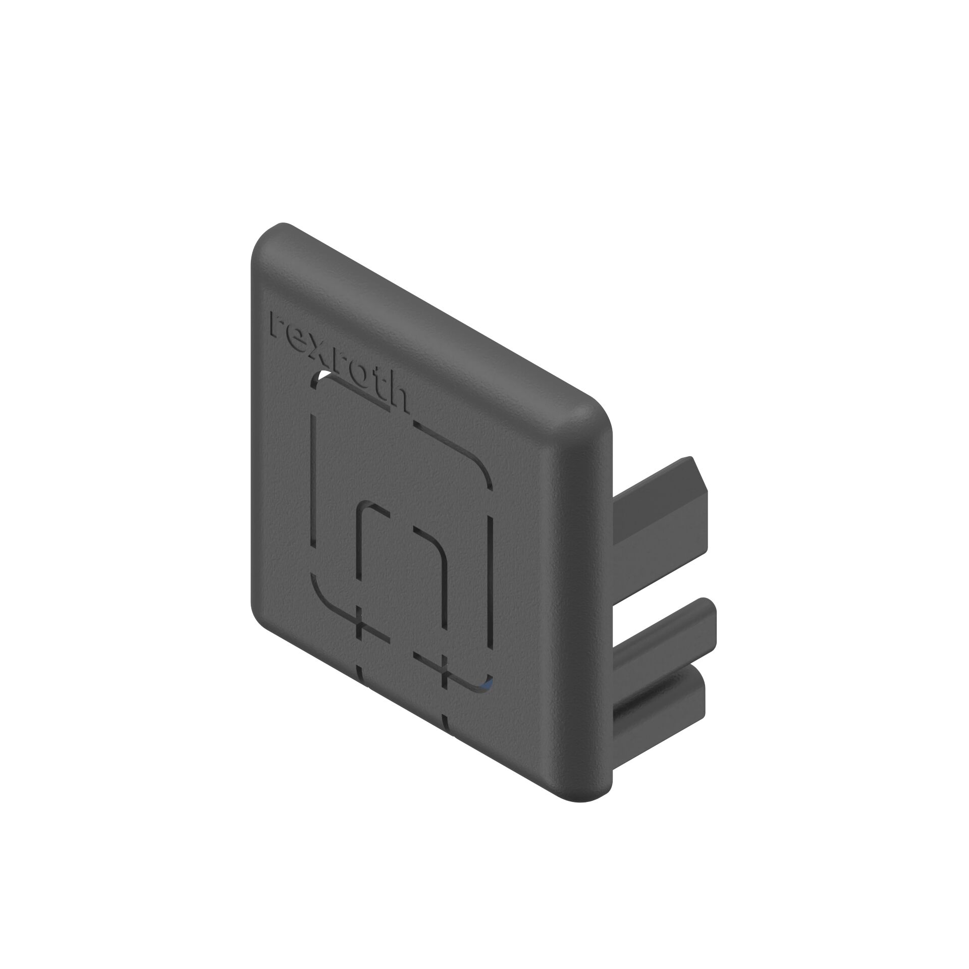 Cache pour goulotte 30x30, noir ESD, PP - Bosch Rexroth 3842562099