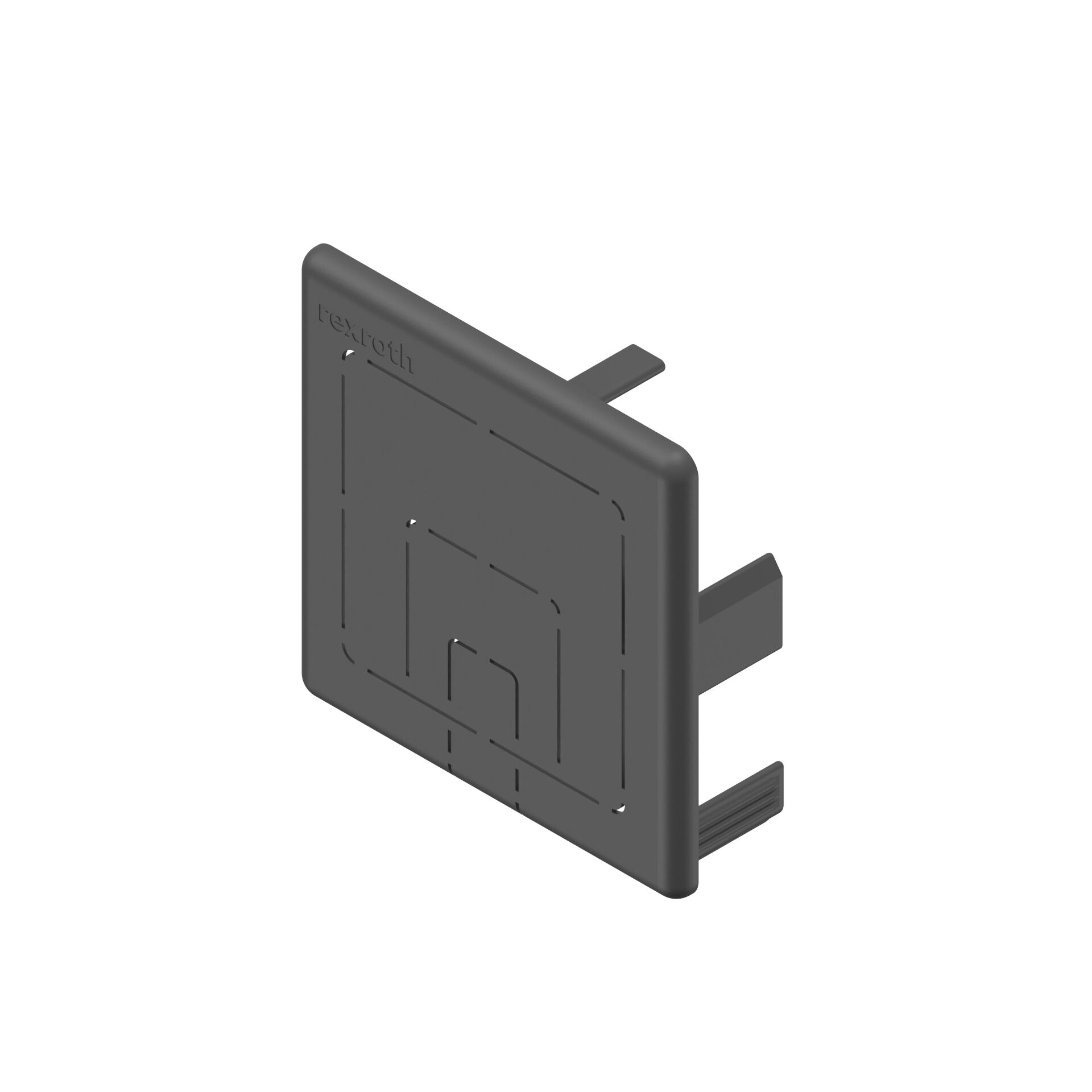 Abdeckkappe für Kabelkanal 60x60, schwarz ESD - Bosch Rexroth 3842562101