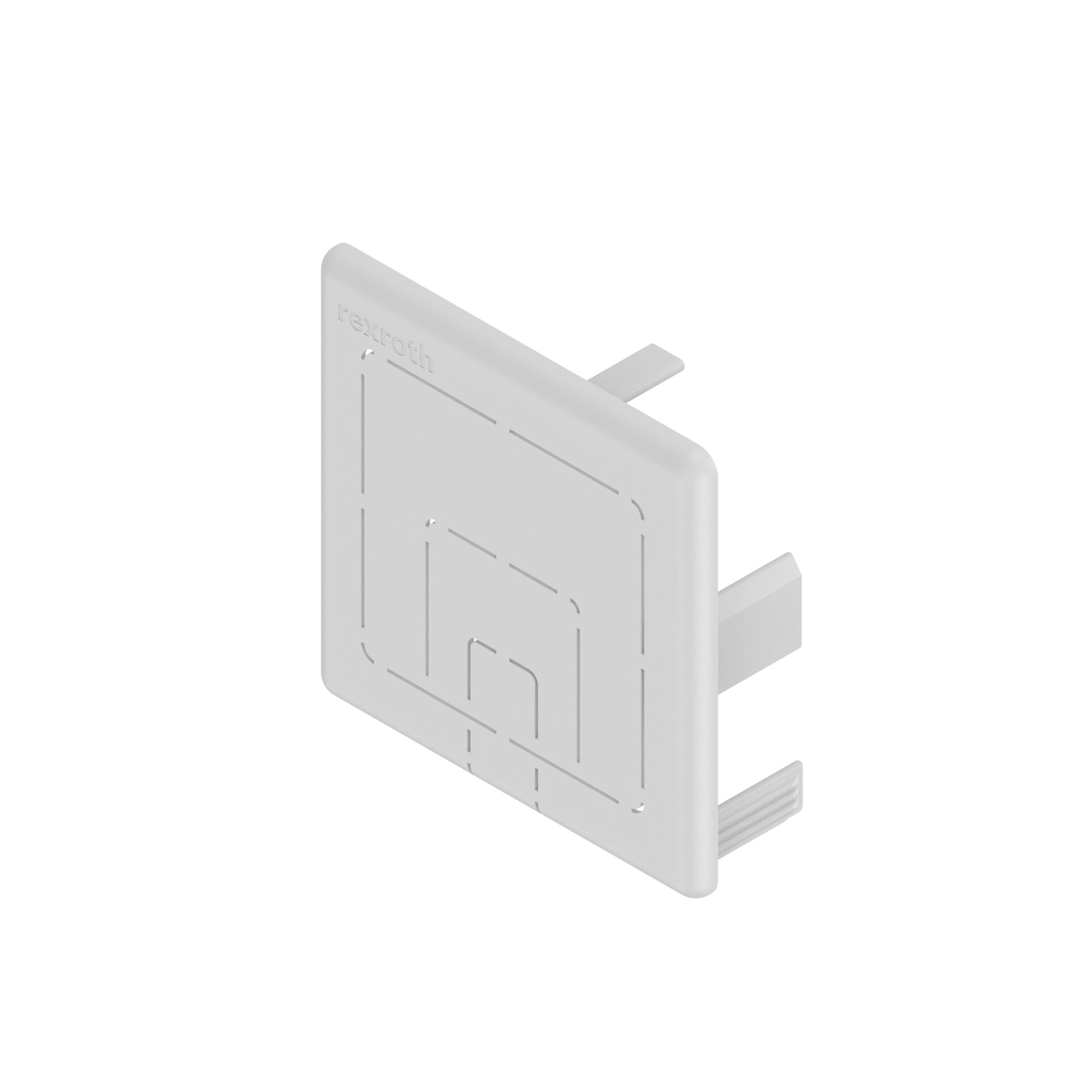 Abdeckkappe für Kabelkanal 60x60, signalgrau - Bosch Rexroth 3842562102
