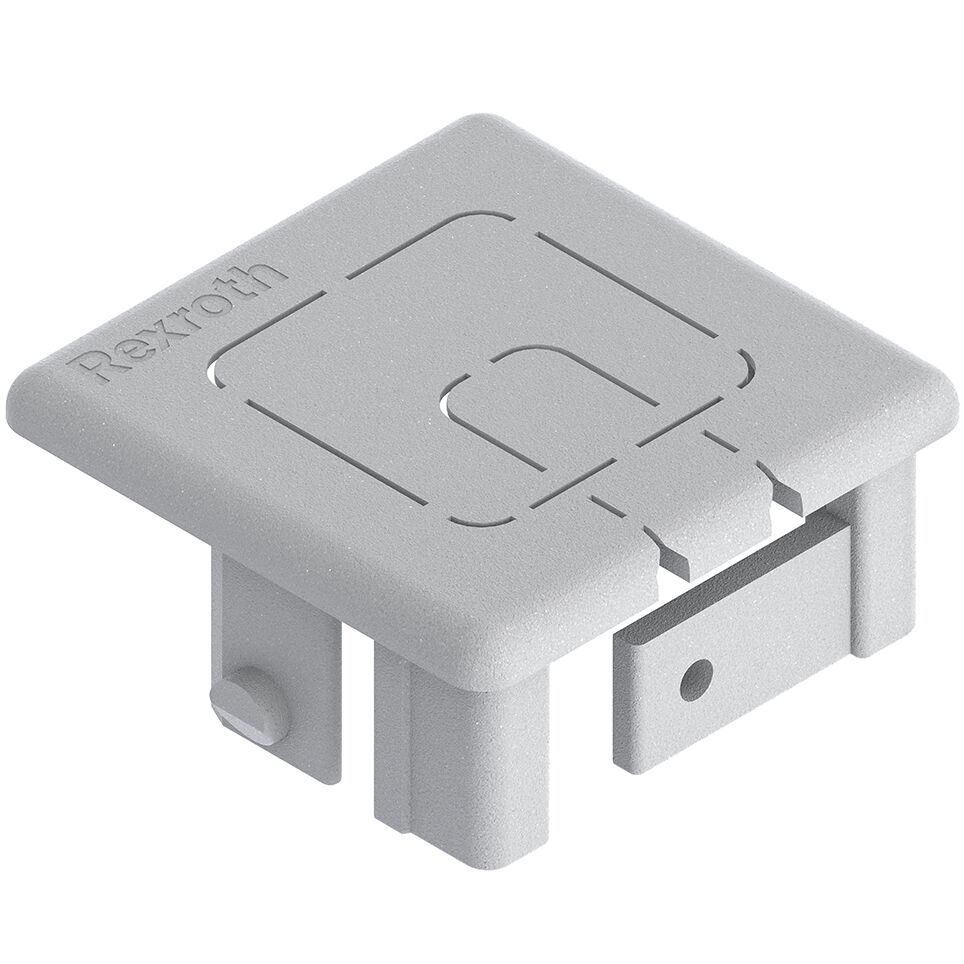 Abdeckkappe für Kabelkanal 60x60, signalgrau - Bosch Rexroth 3842562102