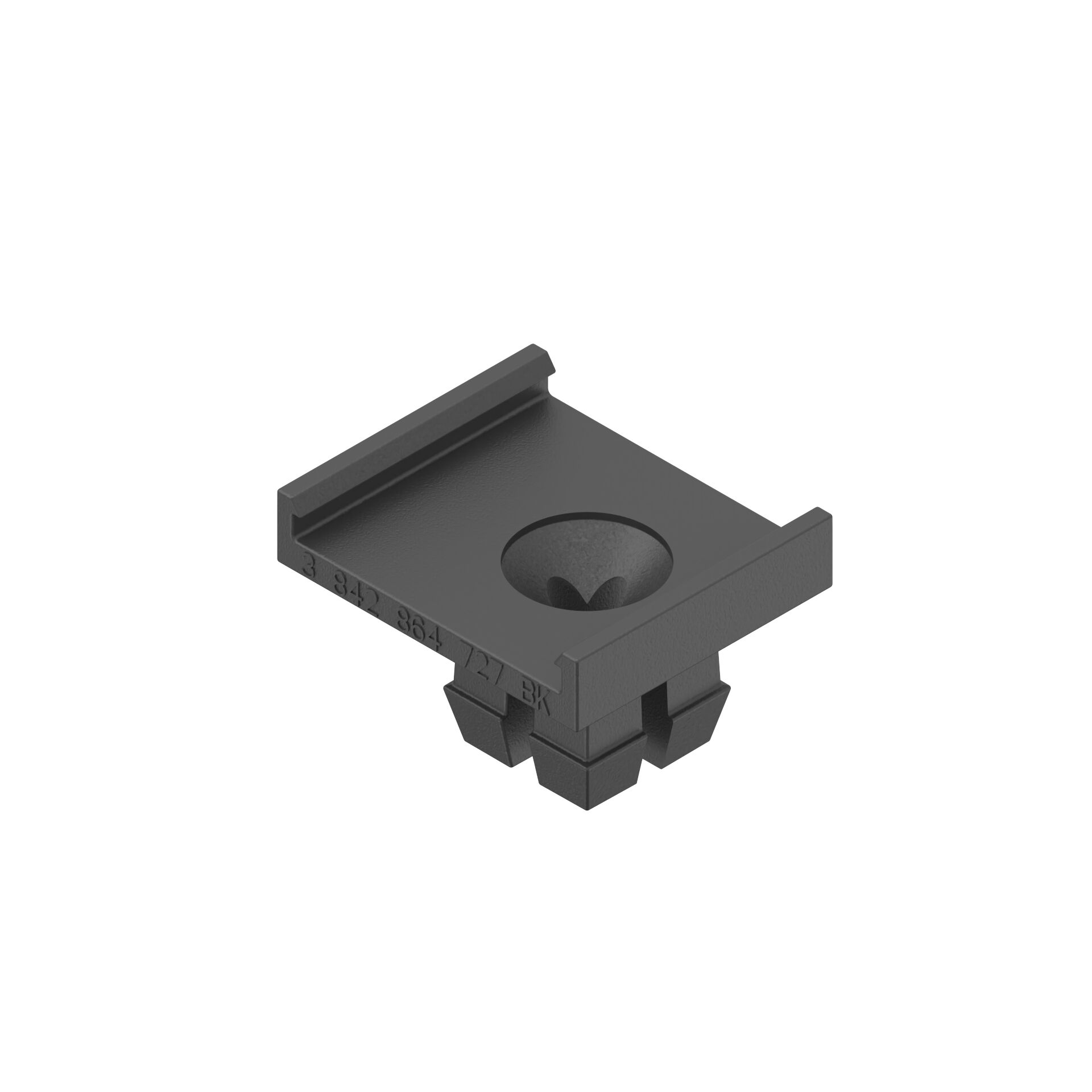 Montagesockel Nut 10 asymmetrisch schwarz ESD, PA - Bosch Rexroth 3842564727