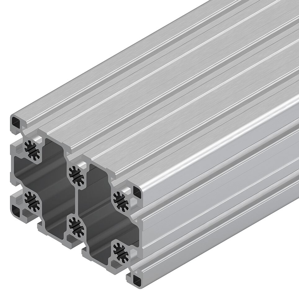 Strut profile 90x135L, 4xL=6070mm, Natural, Aluminum, anodized, Slot 10 - Bosch Rexroth 3842564805