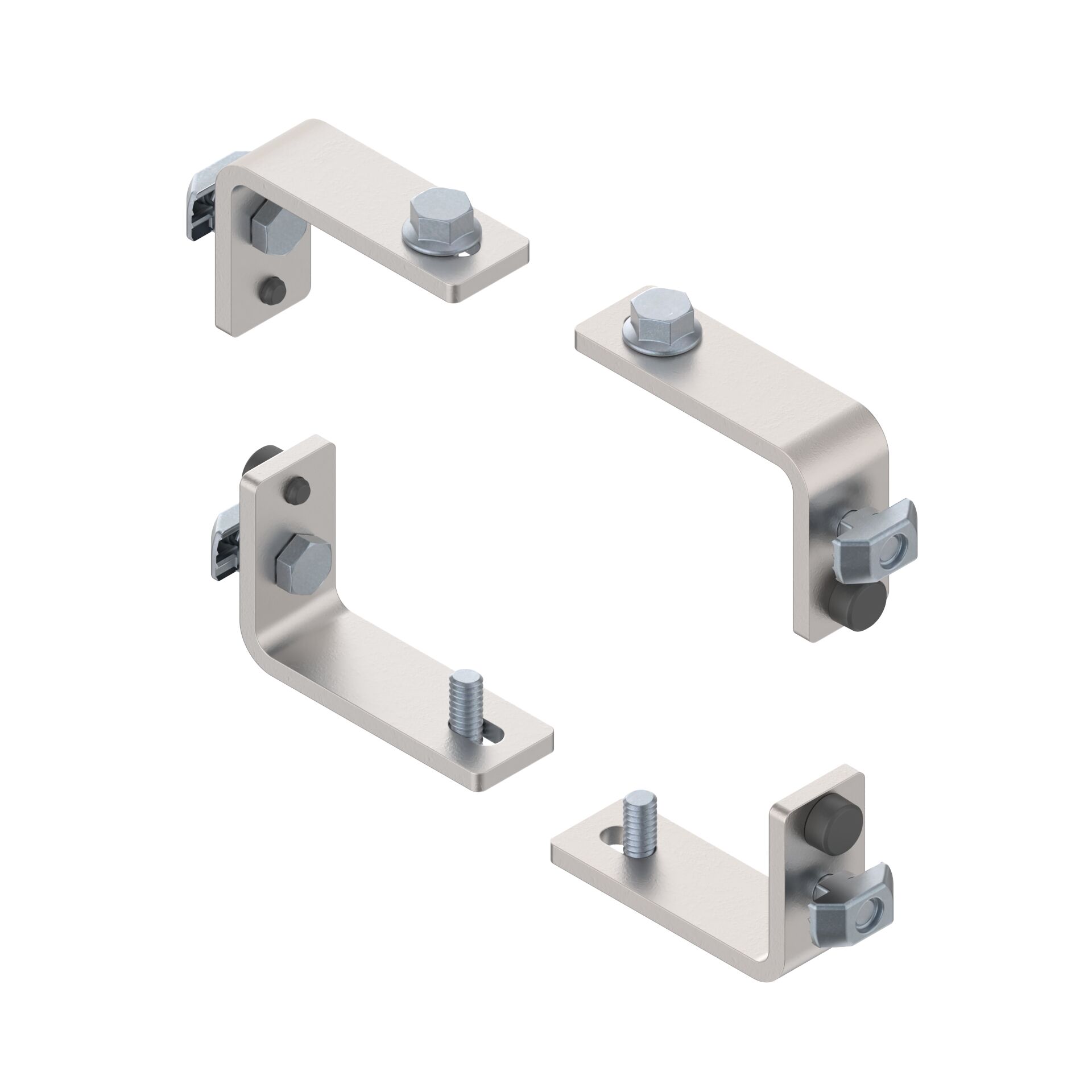 Équerre de suspension pour profilé de cadre 22,5x45 (matériel de fixation inclus), Acier, galvanisé, Rainure 10/ - Bosch Rexroth 3842567942