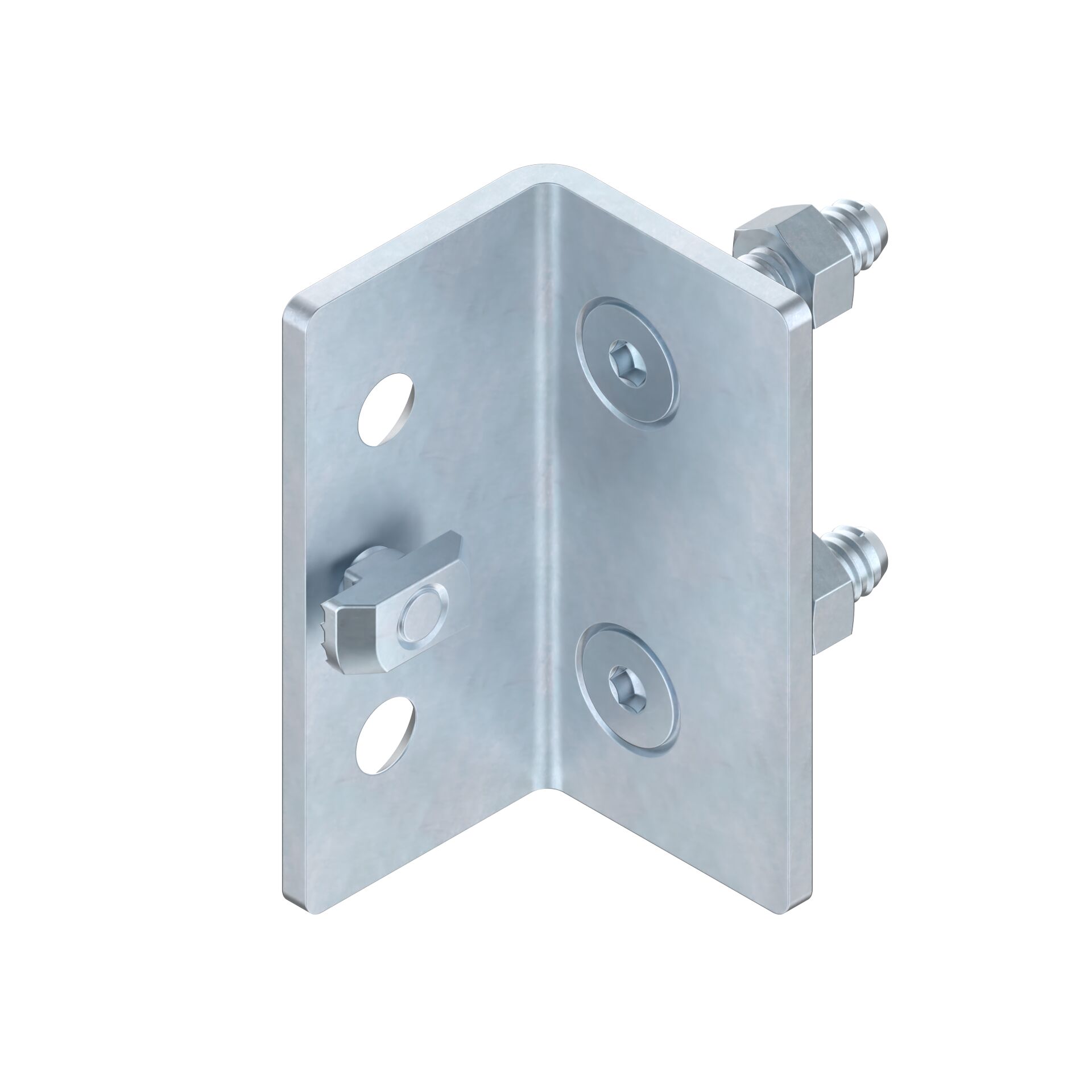 Plaque d’adaptation EcoSafe pour serrure de porte (kit de fixation inclus), Acier, galvanisé, ESD - Bosch Rexroth 3842567960