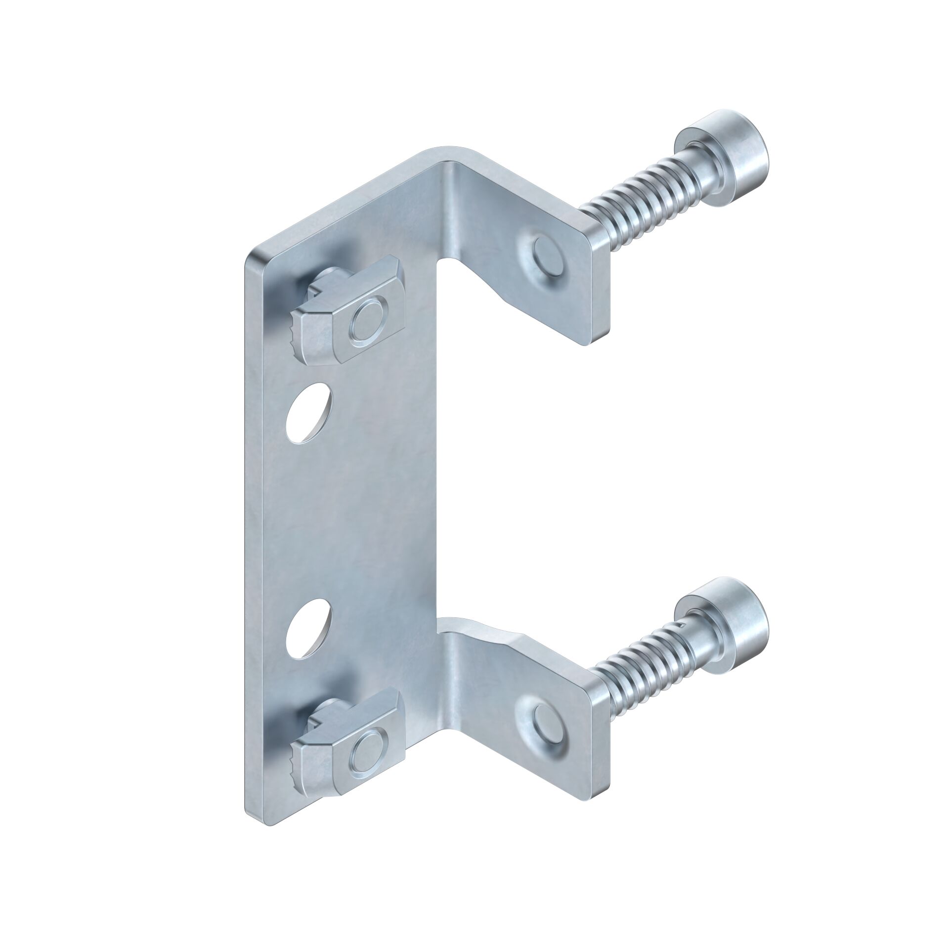 Adapter plate EcoSafe for door lock Compact for connection to frame profile 22.5x45 (incl. mounting kit), Steel - Bosch Rexroth 3842567962
