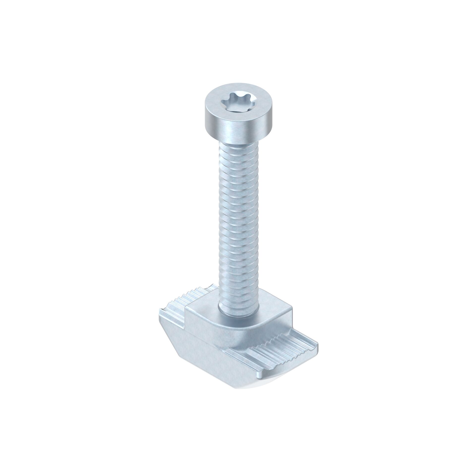 Mounting kit for parallel connection of a frame profile 22.45 to a leg set with 10 mm profile slot, Steel, galva - Bosch Rexroth 3842571959