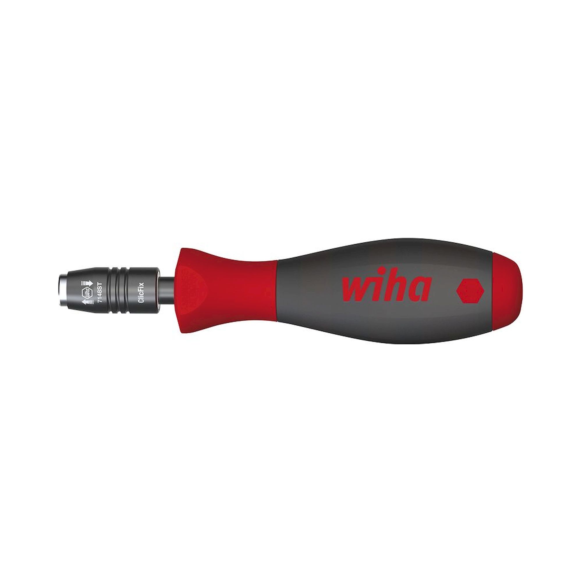 Wiha Screwdriver with SoftFinish CentroFix bit holder, mechanically lockable 1/4" (40331)