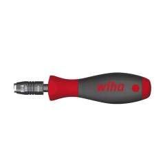 Wiha Screwdriver with SoftFinish CentroFix bit holder, mechanically lockable 1/4" (40331)