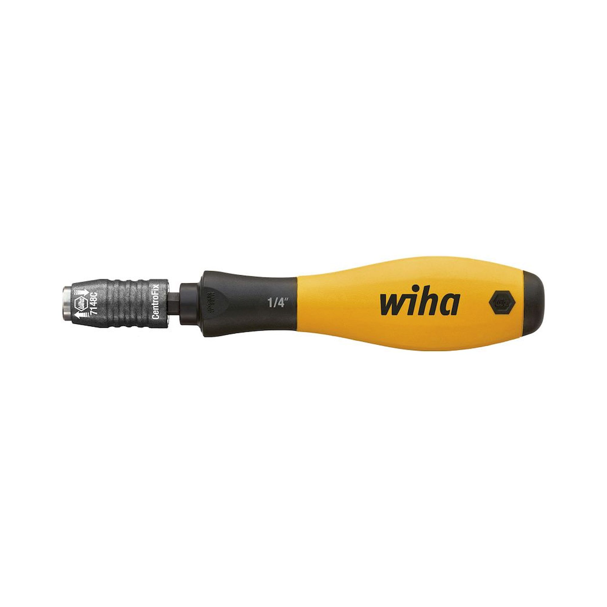 Wiha Screwdriver with bit holder SoftFinish ESD, mechanically lockable 1/4" (32161)