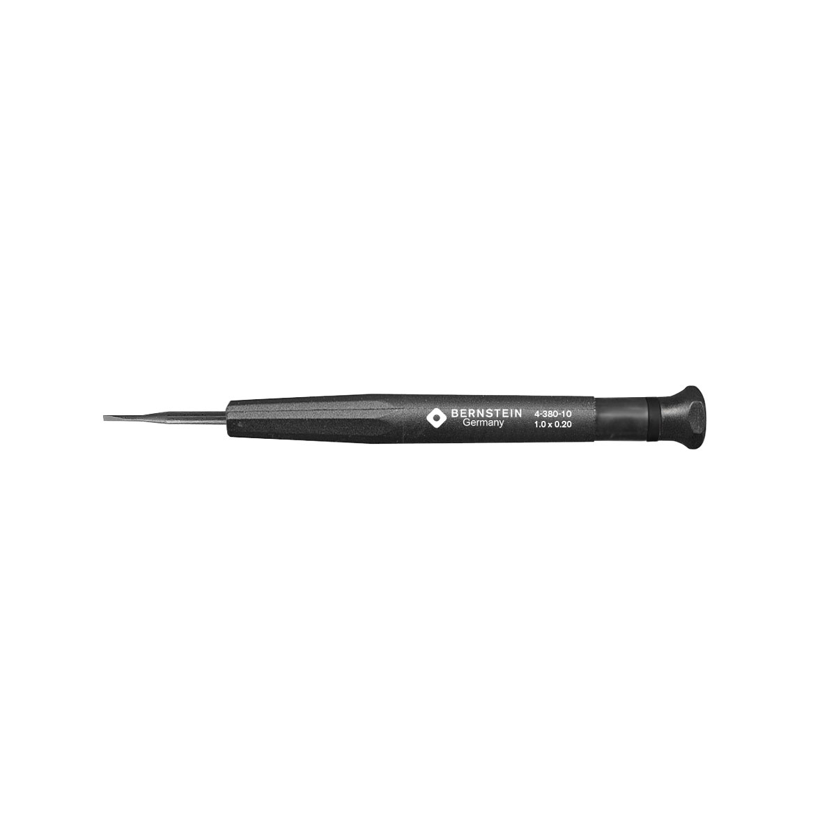 Micro-tournevis plat, largeur de lame 1,0 mm, longueur de lame 17 mm - Bernstein 4-380-10