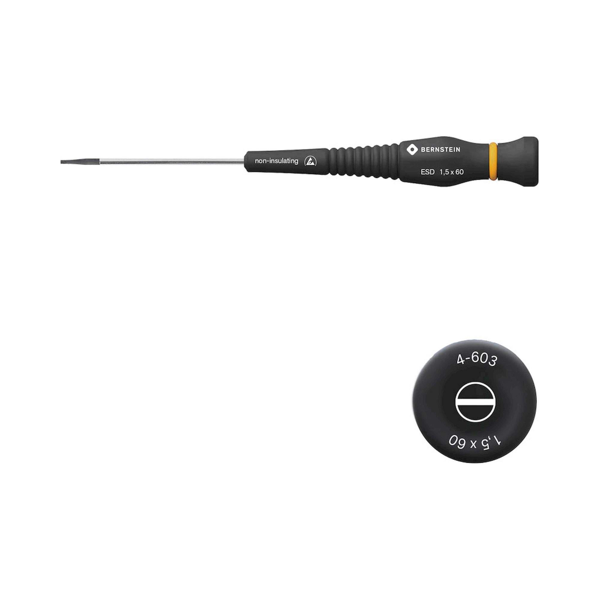 Bernstein 4-603. ESD Schraubendreher Schlitz Klinge 1,5x0,25x40 mm