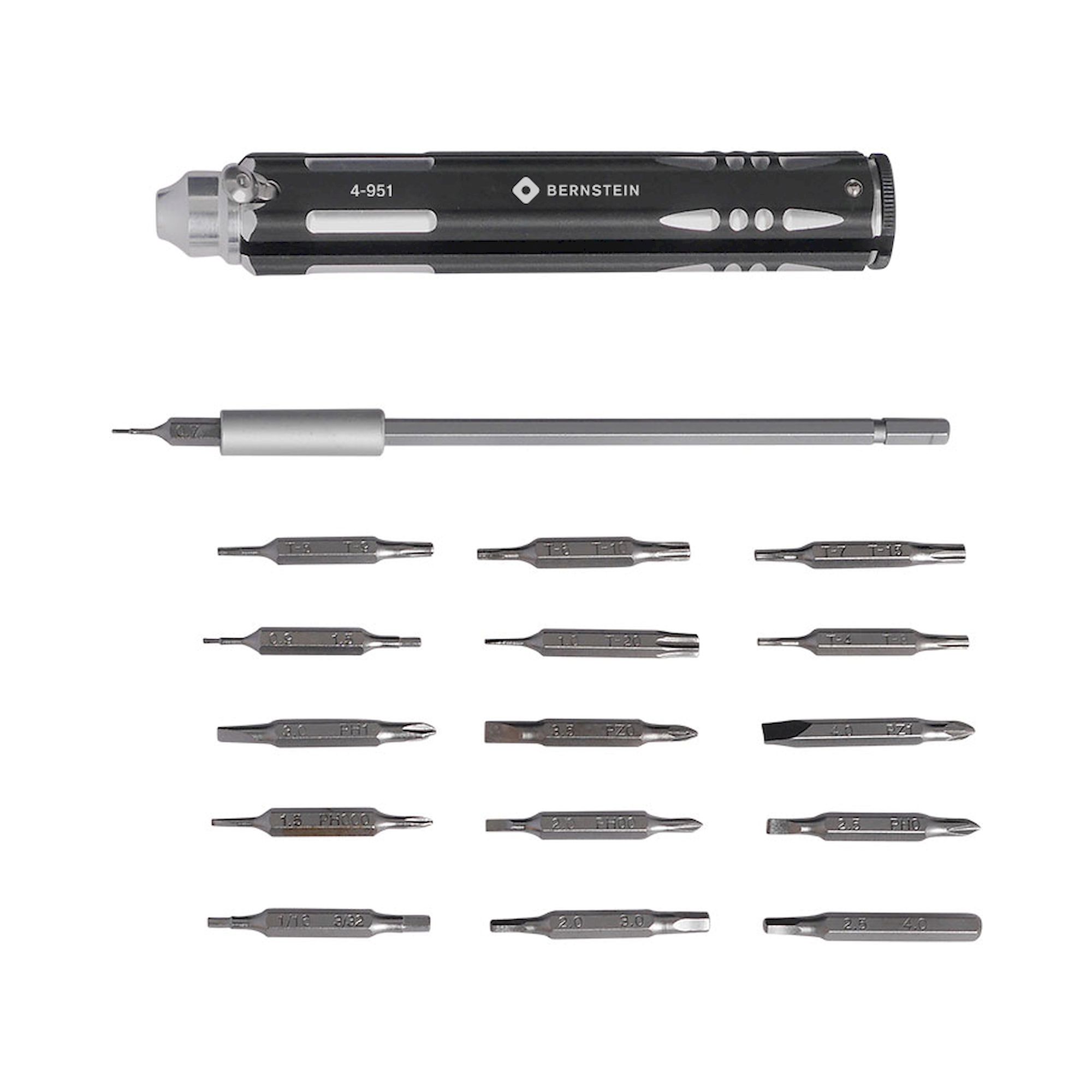 Bernstein 4-951. Schraubendreher Satz 33-tlg Schlitz Kreuz-Schlitz Torx Sechskant