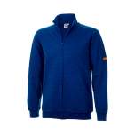 ESD Sweat-Jacke (Zip), Seitentaschen, bis Kinn, kobaltblau 300 gr/m2