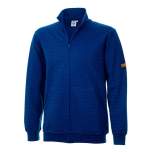 ESD Sweat-Jacke (Zip), Seitentaschen, bis Kinn, kobaltblau 300 gr/m2