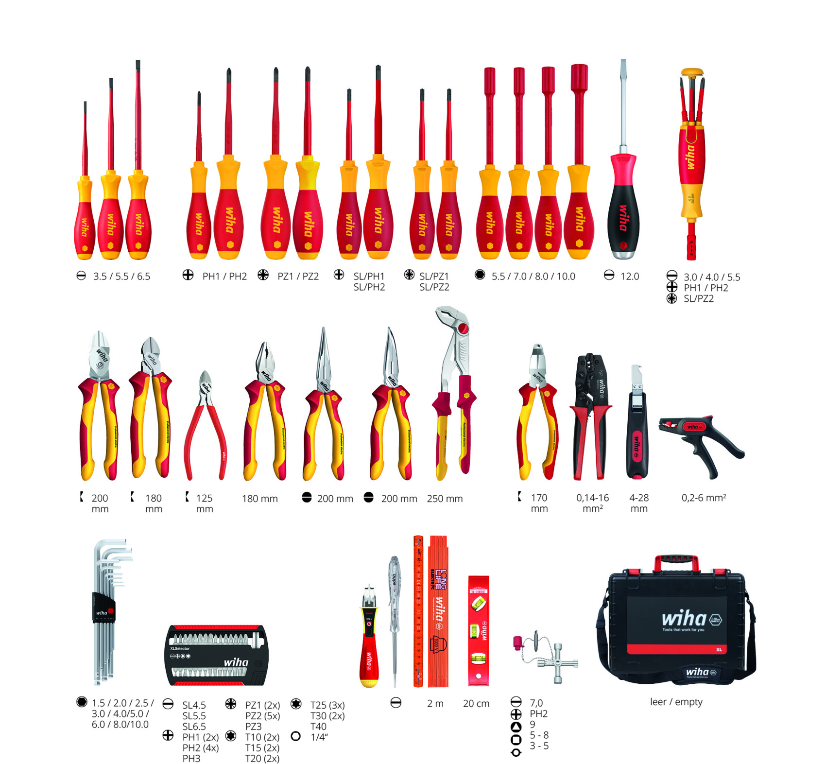 Werkzeugkoffer XL electric 81-tlg. für Elektriker bis 1.000 V AC - Wiha 40523