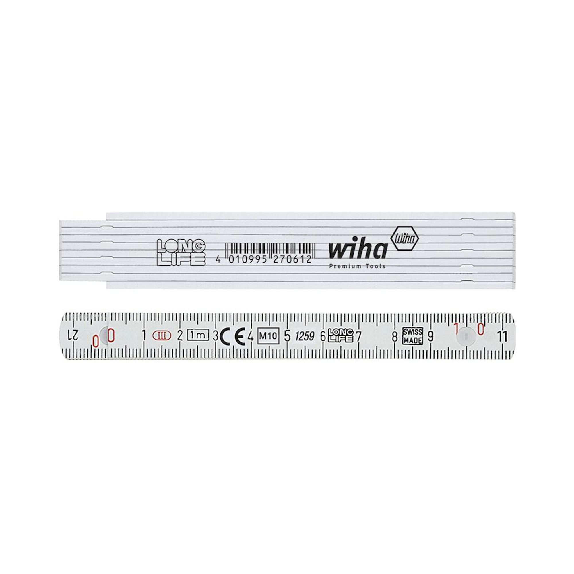 Wiha Gliedermaßstab Longlife 1 m metrisch, 10 Glieder (27061)