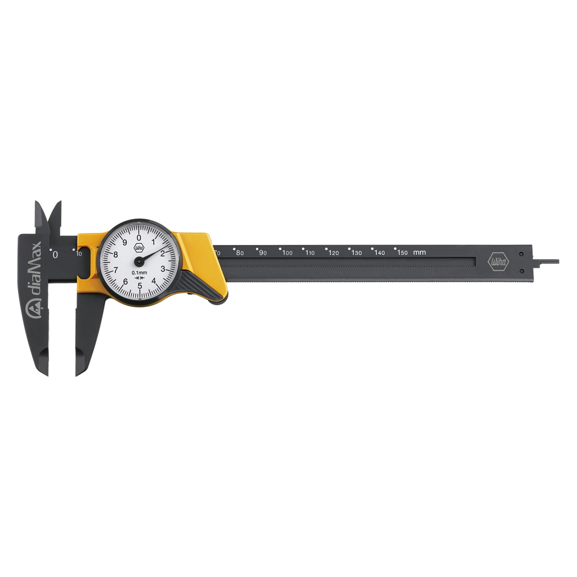 Pied à coulisse à cadran dialMax® ESD 150 mm, lecture 0,1 mm - Wiha 31439