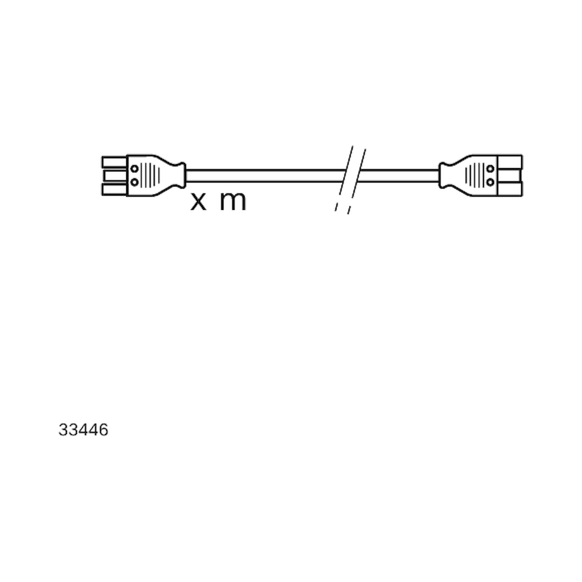 Bosch Rexroth 3842563249. CONNECTING CABLE GST MINI L=2 M