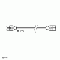 Bosch Rexroth 3842563249. CONNECTING CABLE GST MINI L=2 M