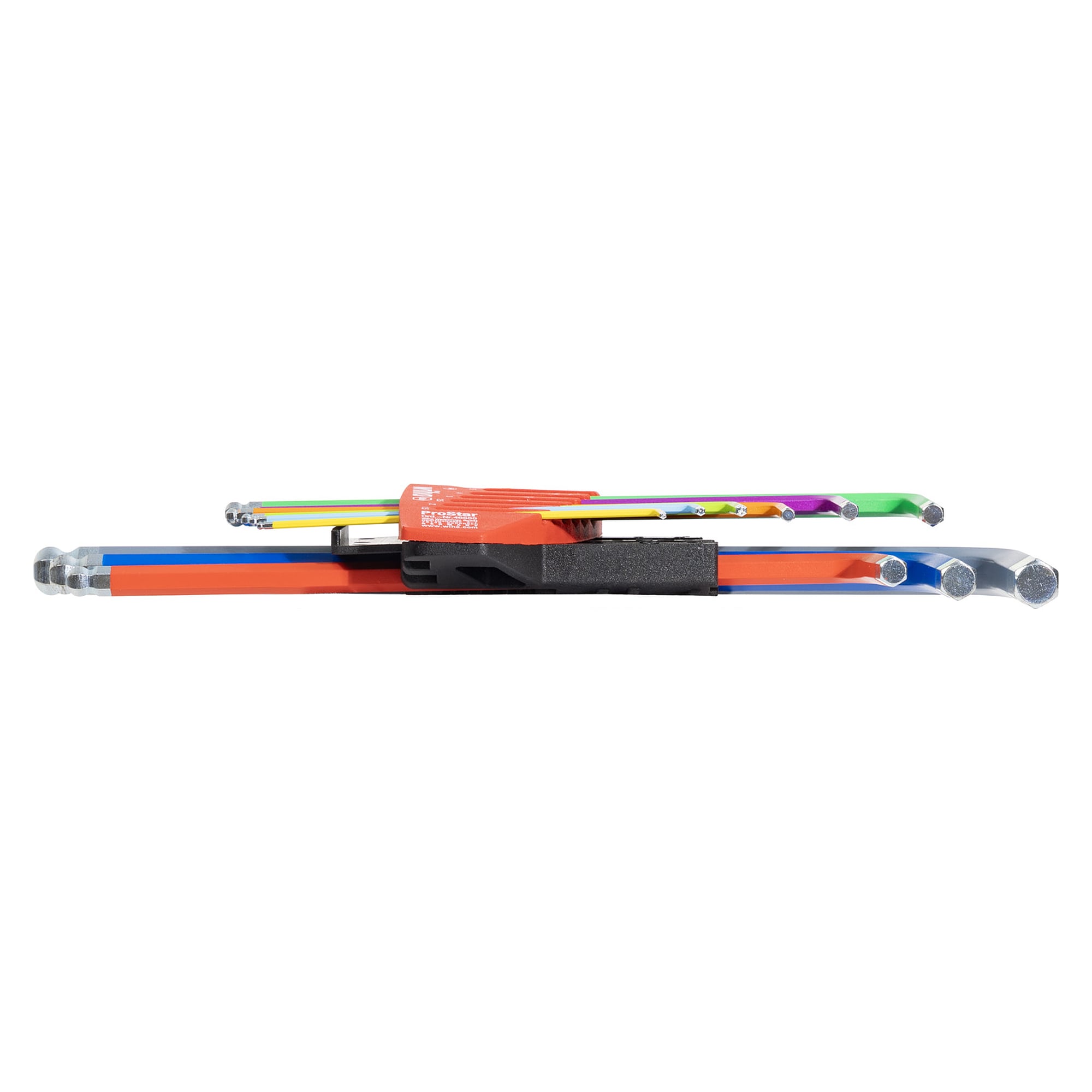 Stiftschlüssel-Set Sechskant-Kugelkopf 9-tlg. farbig leuchtend im ProStar-Halter - Wiha 46555