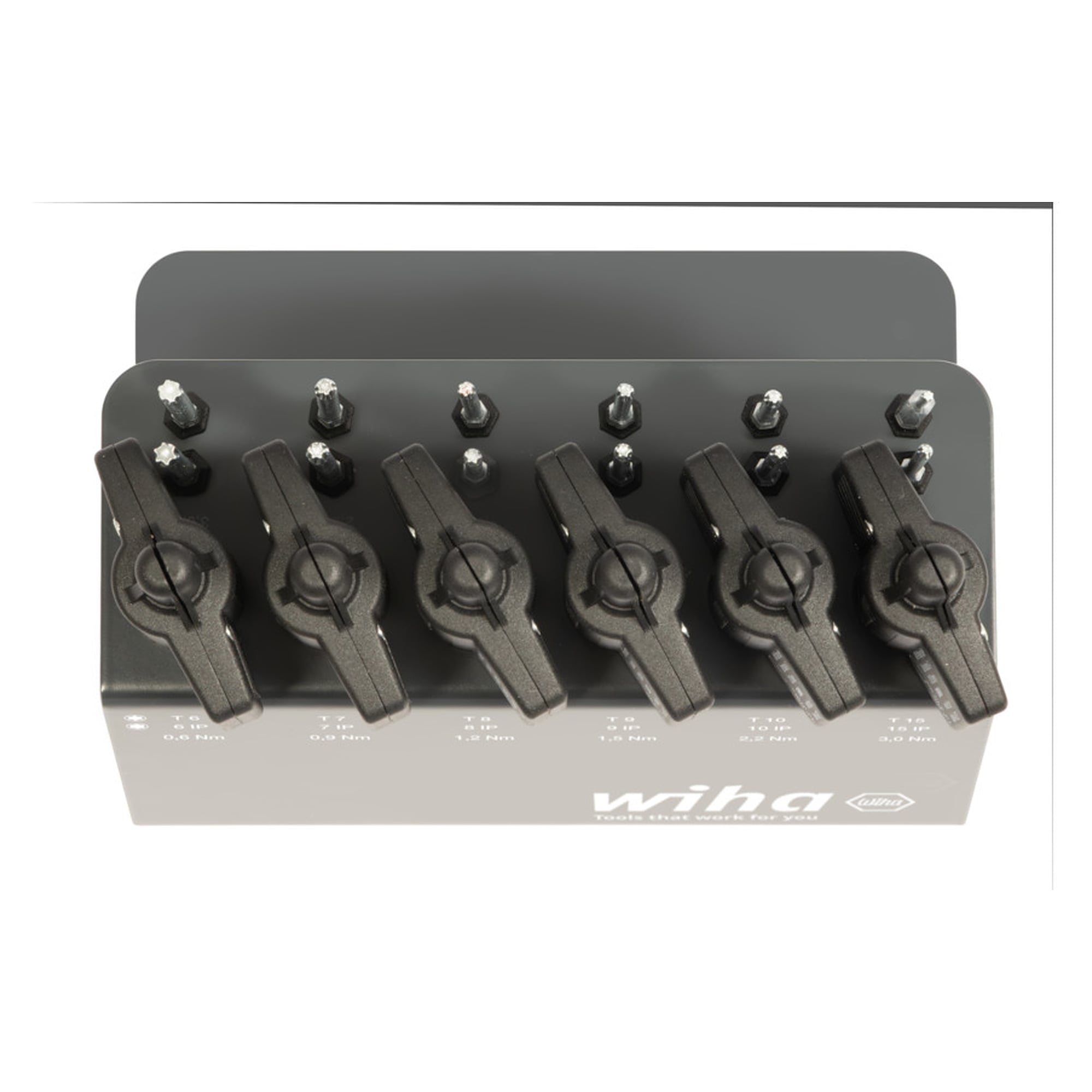 Jeu easyTorque Key Torx, TorxPlus 19 pcs. dans support d'établi réglage fixe - Wiha 47197