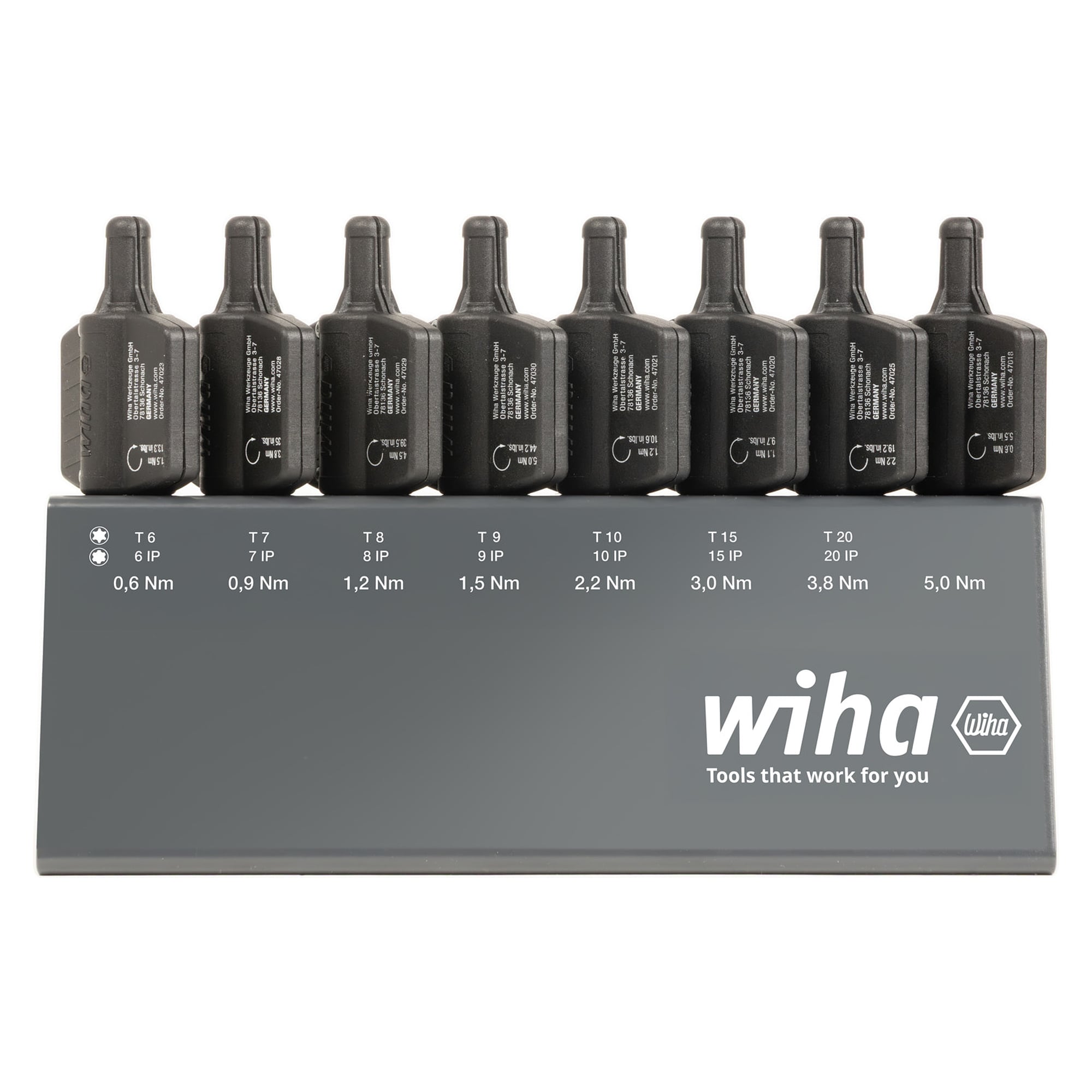 easyTorque Key Set Torx, TorxPlus 23-tlg. im Werkbankständer fest voreingestellt - Wiha 47198