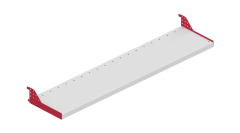 Karl 49.029.70. Ablage einhängbar Verpackung T=320 mm, 1463x320x40 mm