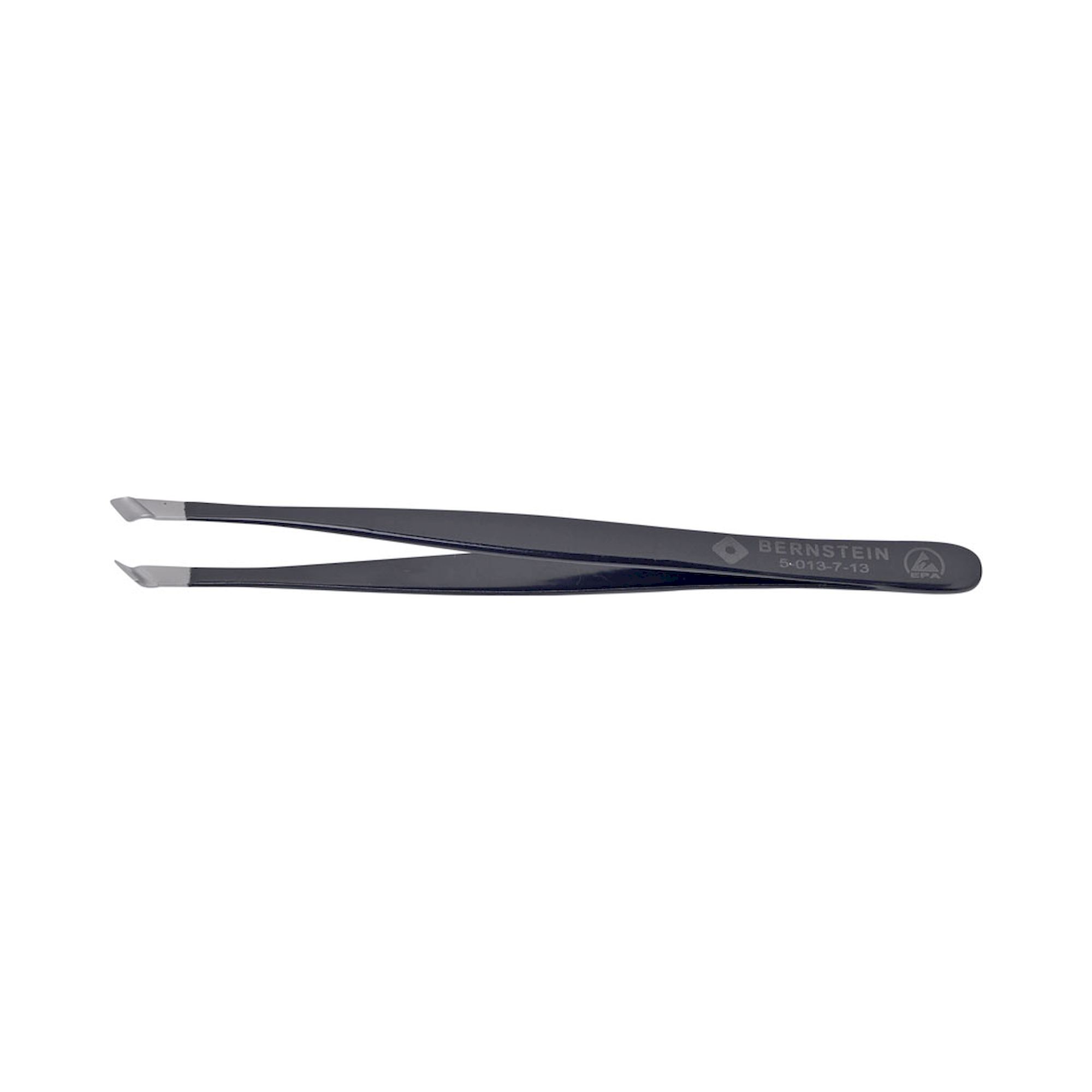 Bernstein 5-013-7-13. ESD component tweezers 125mm Form 63 stainless steel diagonal-diam. 1,5x5mm dissipative