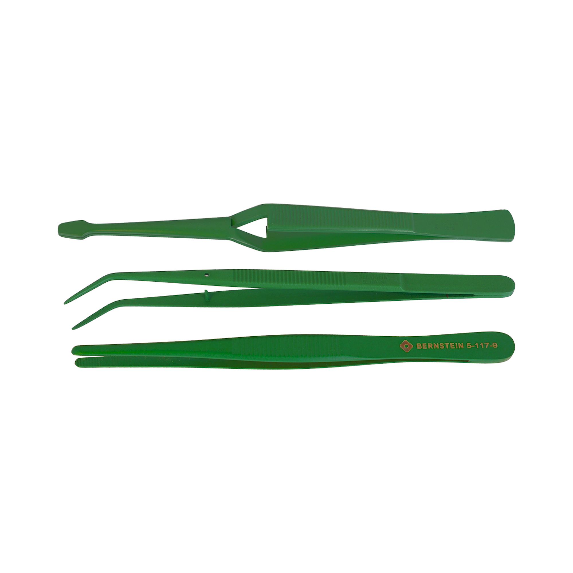 Bernstein 5-030-PTFE. PTFE Pinzetten Satz 3-tlg