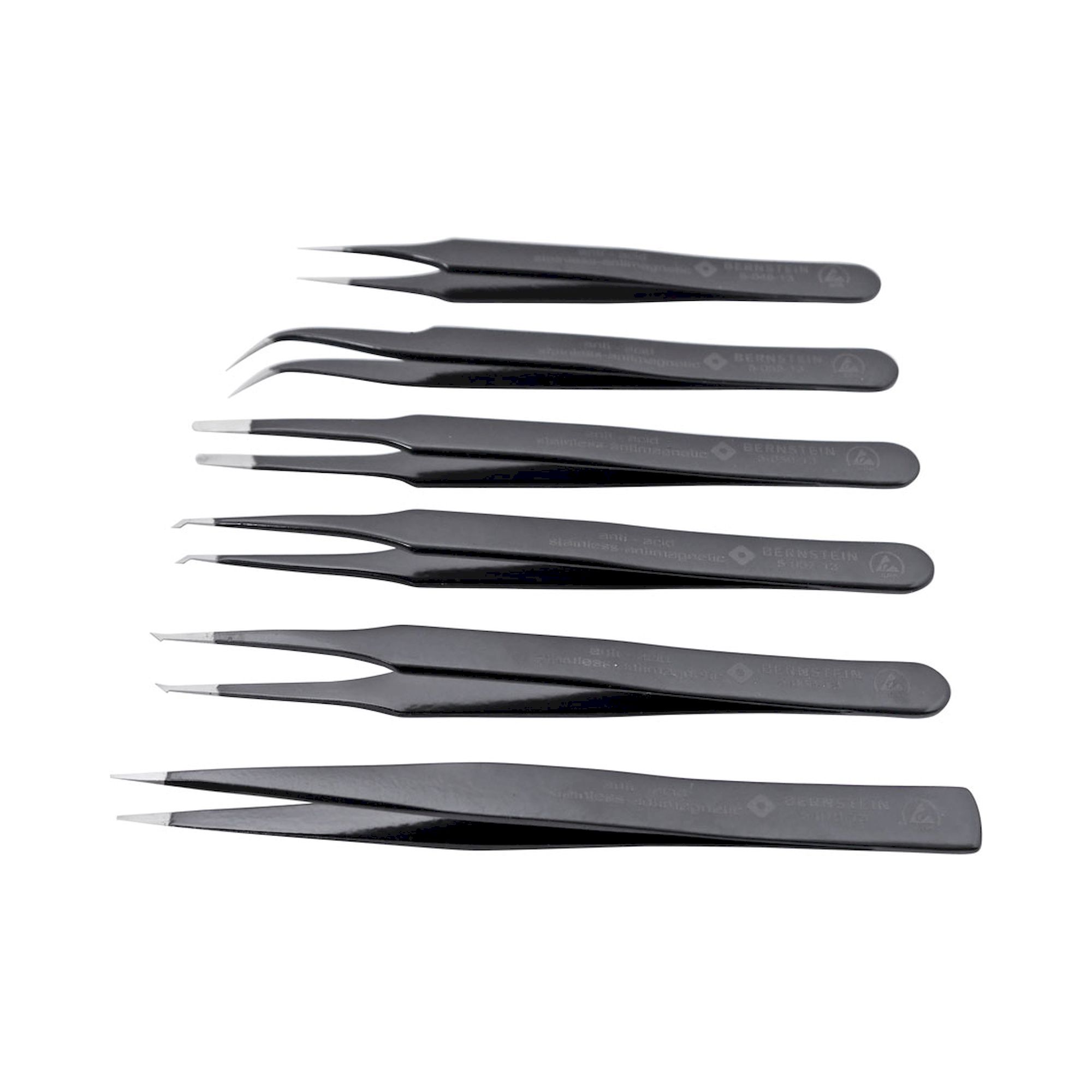 Bernstein 5-060-ES. ESD SMD tweezers set 6 pcs
