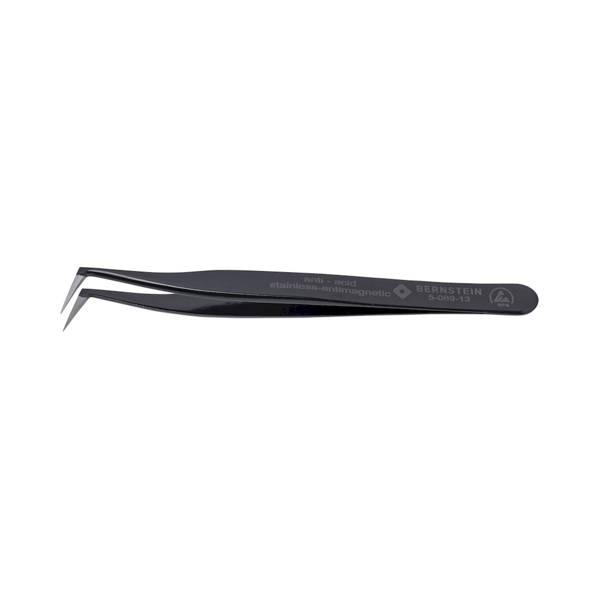 Bernstein 5-089-13. ESD SMD tweezers 115mm form 6 stainless steel, dissipative
