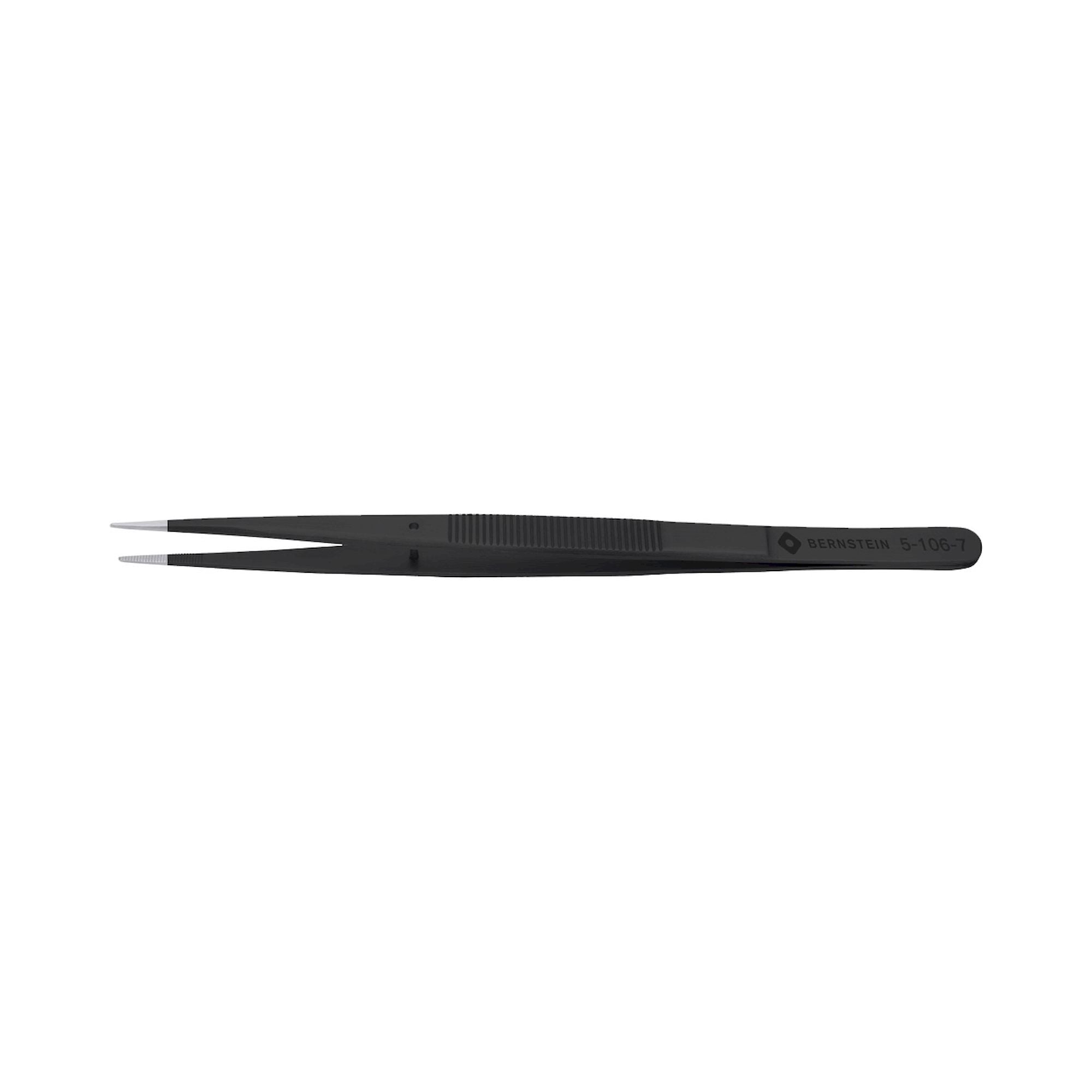 Bernstein 5-106-7-13. ESD Pinzette 155 mm 48 Edelstahl mit Führungsstift, gezahnt