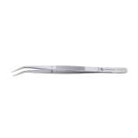 Bernstein 5-107-7. Anatomical tweezers 150mm stainless steel, with guide pin, serrated