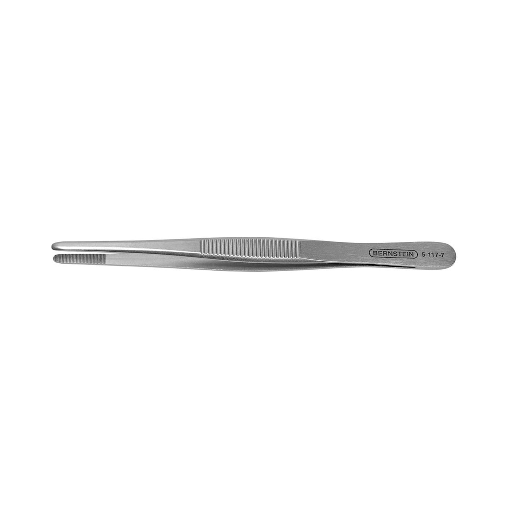 Bernstein 5-117-7. Anatomical tweezers 145mm stainless steel serrated
