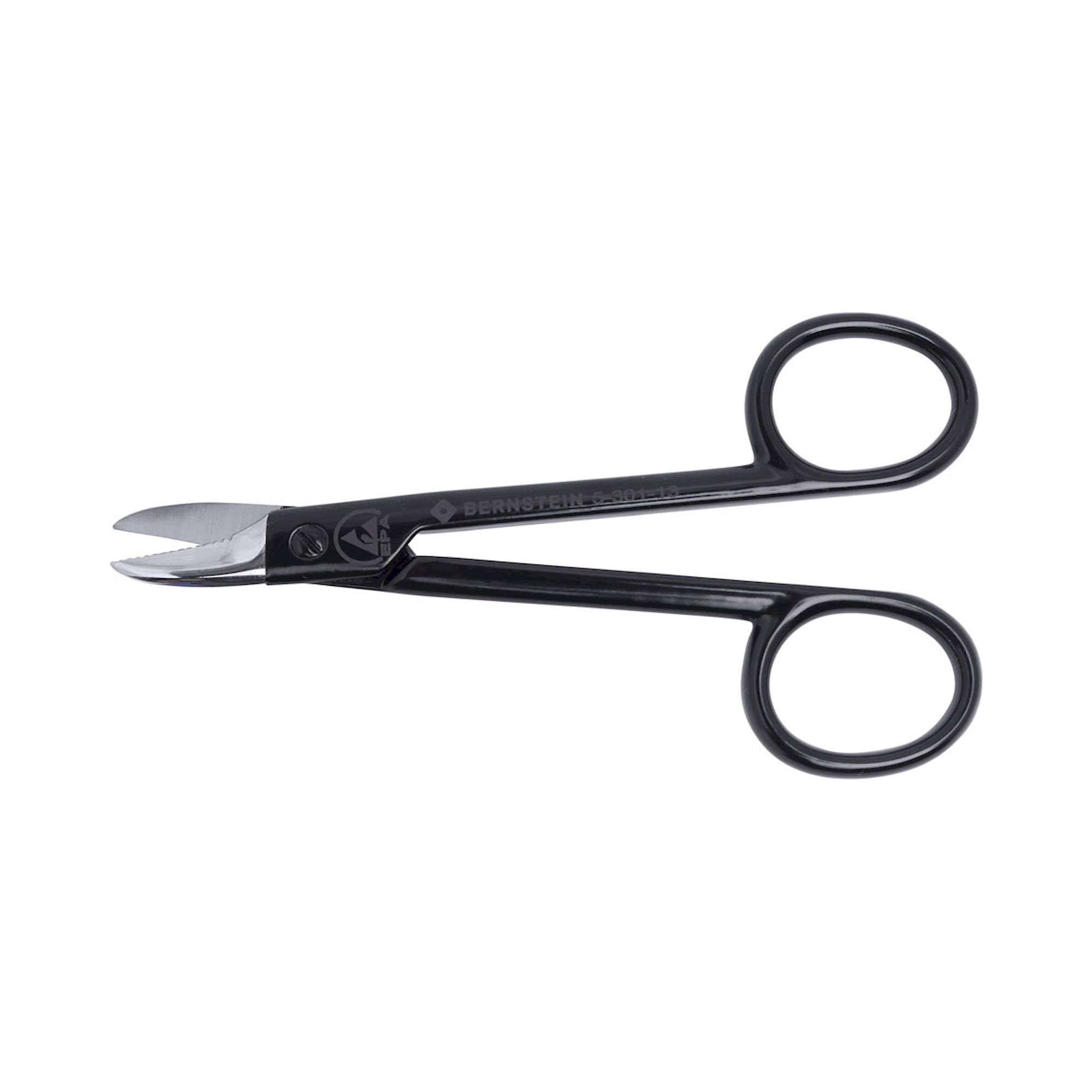 Bernstein 5-301-13. ESD scissors with teething, dissipative