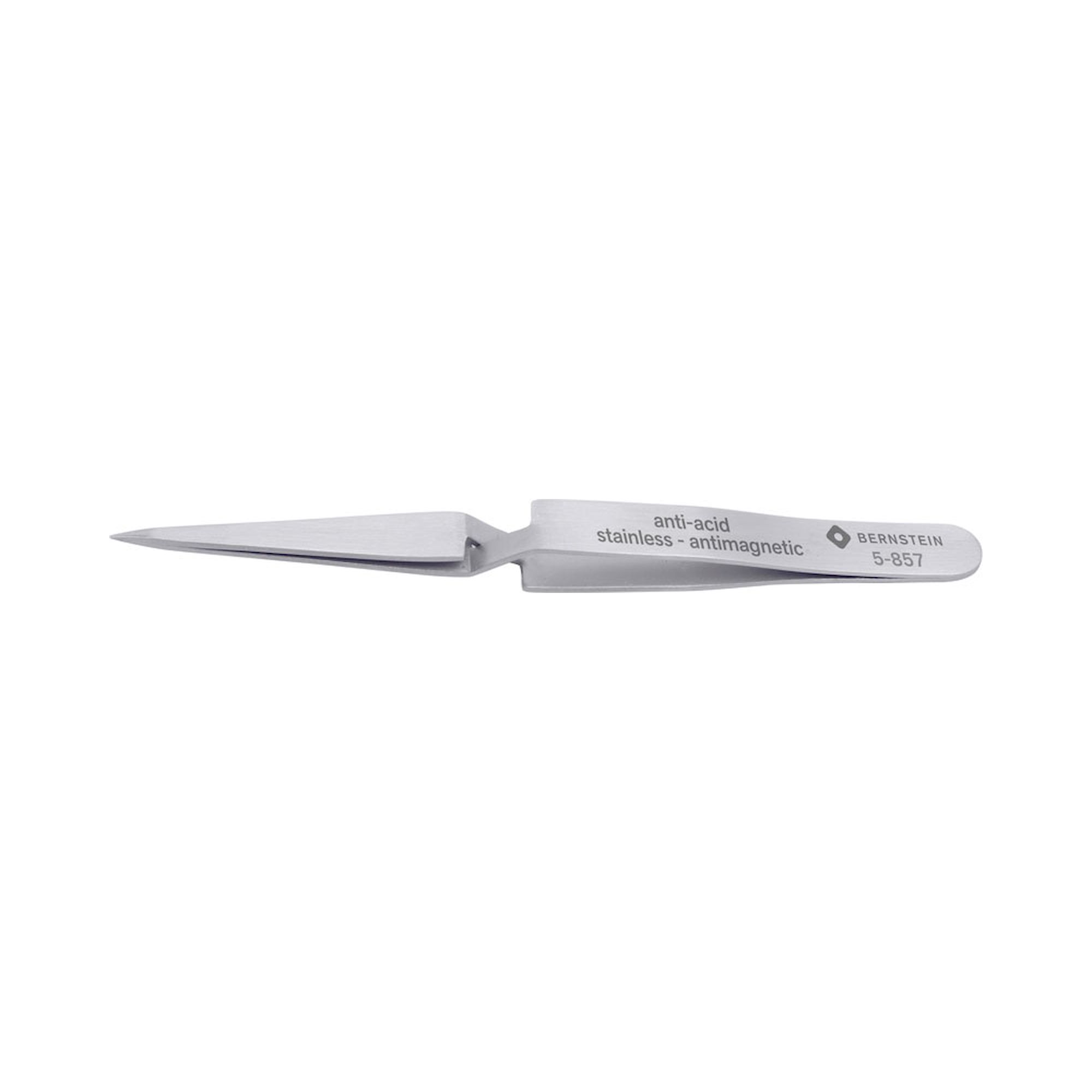 Bernstein 5-857. Cross (jaw) tweezers 125mm form 31 stainless steel self-locking