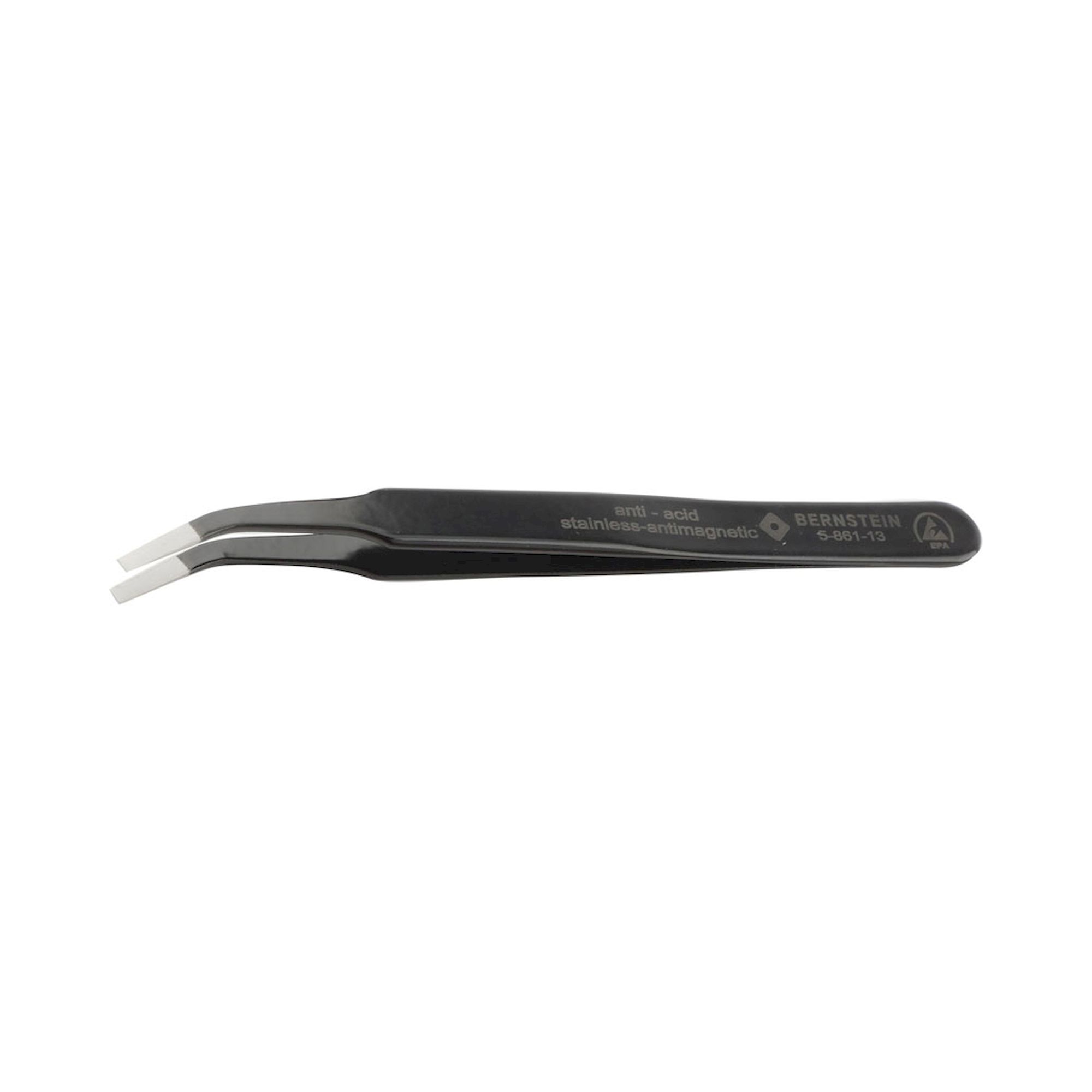 Bernstein 5-861-13. ESD SMD tweezers 120mm form FB stainless steel, dissipative