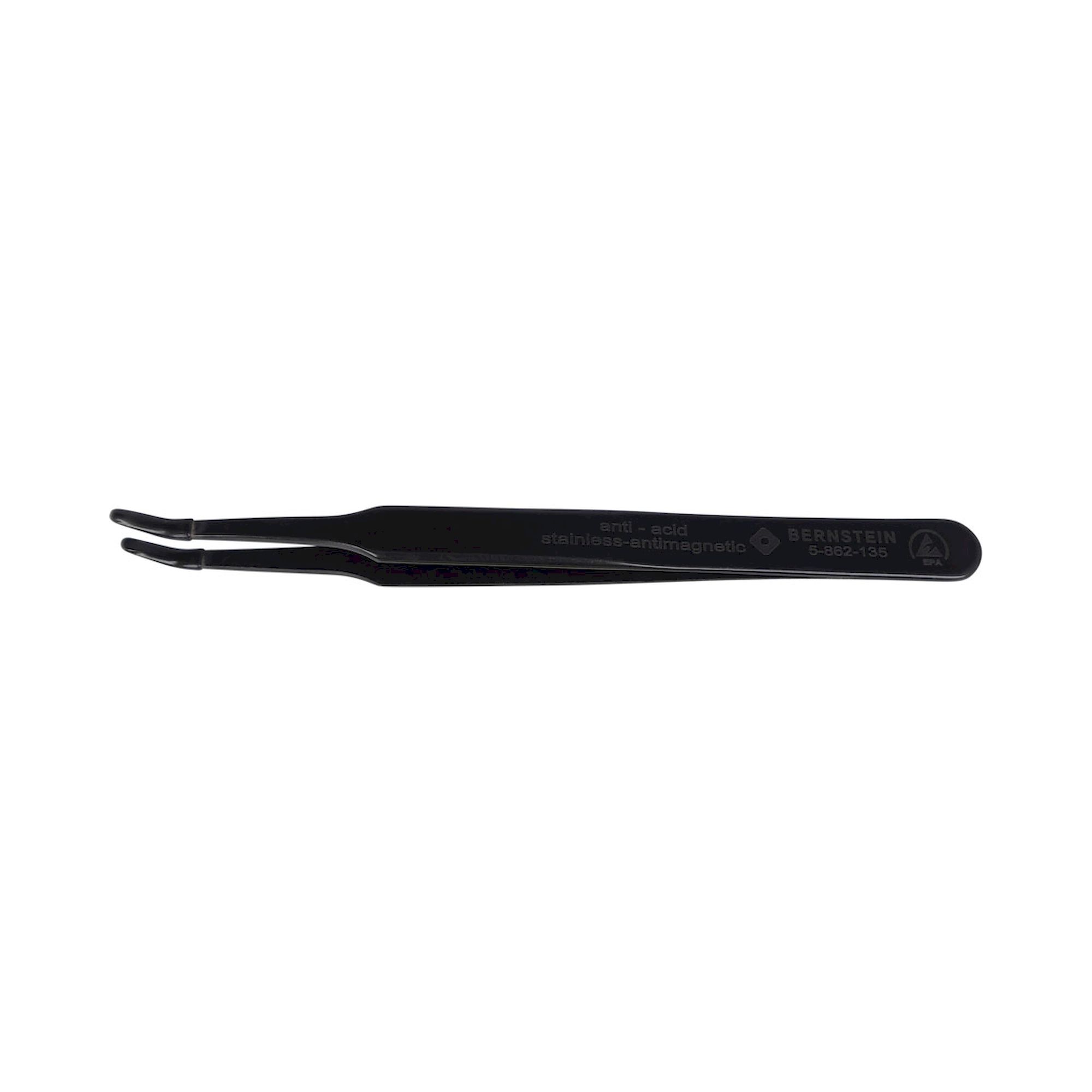 Bernstein 5-862-135. ESD SMD tweezers 125mm form 2ac dissipative, tip ESD insulated