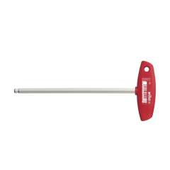 Wiha L-key with T-handle Hexagonal ball end brilliant nickel-plated (04108)