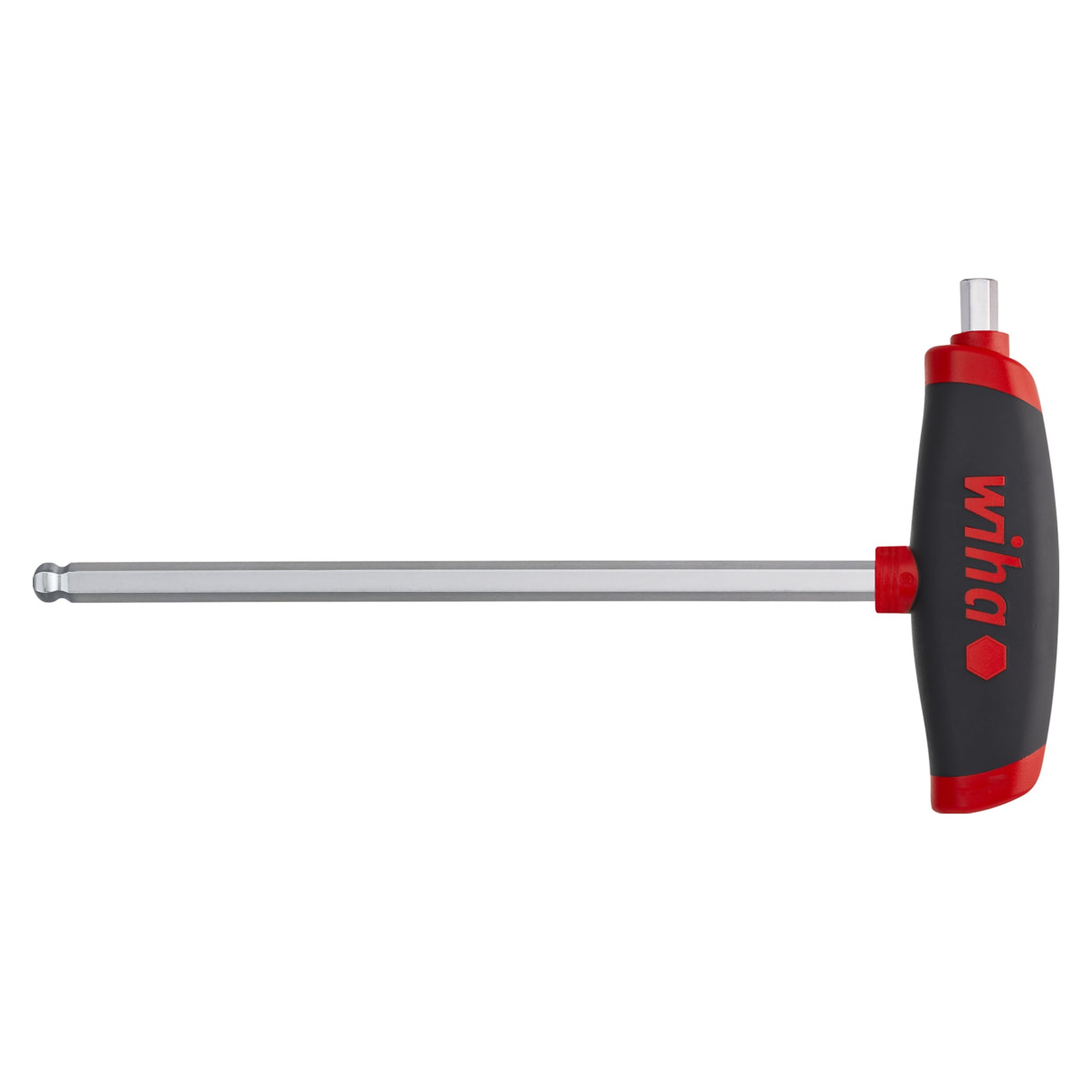 Wiha Stiftschlüssel mit Quergriff ComfortGrip Sechskant-Kugelkopf mit Seitenabtrieb, mattverchromt 5,0 mm (45456)