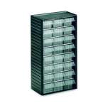 Treston 554-3. Kleinteilmagazin mit 24 Einzelschubladen L-04, transparent, 310x180x550 mm