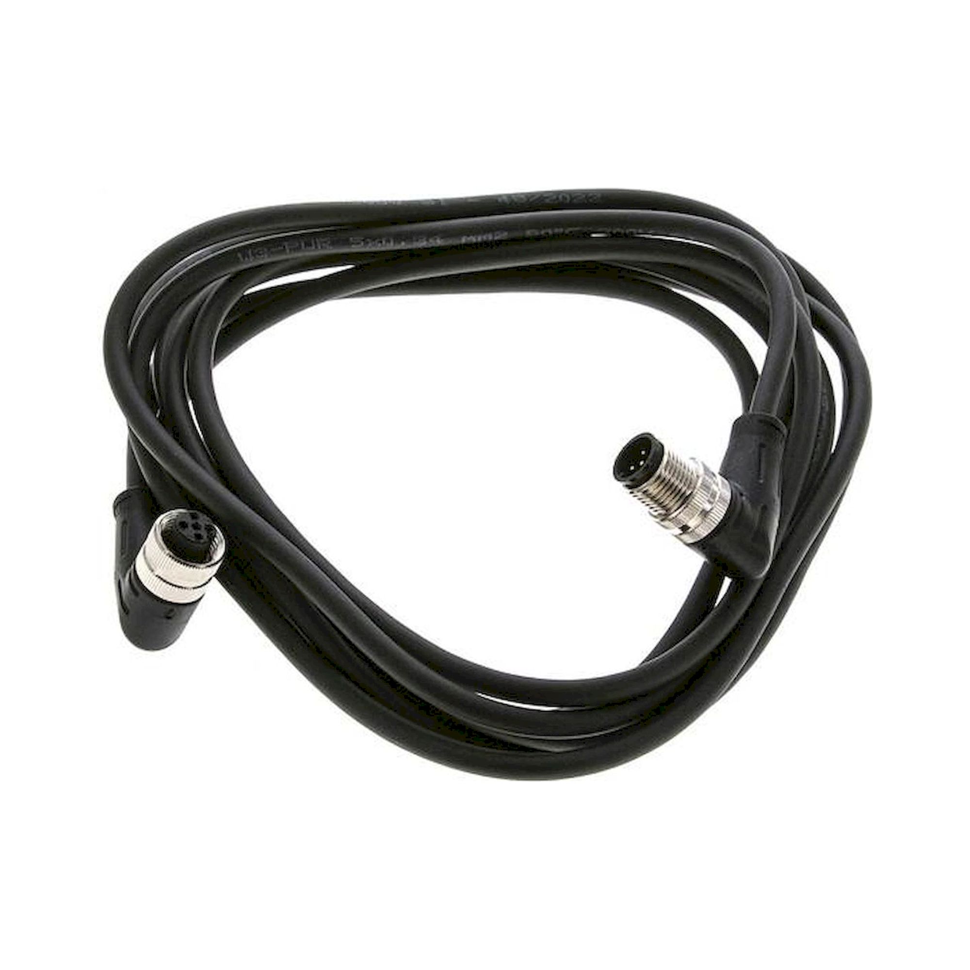 KAB M12-M12 IA 3 W. Kabel mit M12-Kupplung, 3 m, abgewinkelt, M 12-Stecker (A-codiert)