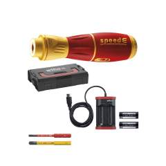 Wiha E-screwdriver, speedE II electric 7 pcs with slimBits, batteries and USB charger in L Boxx Mini (44318)