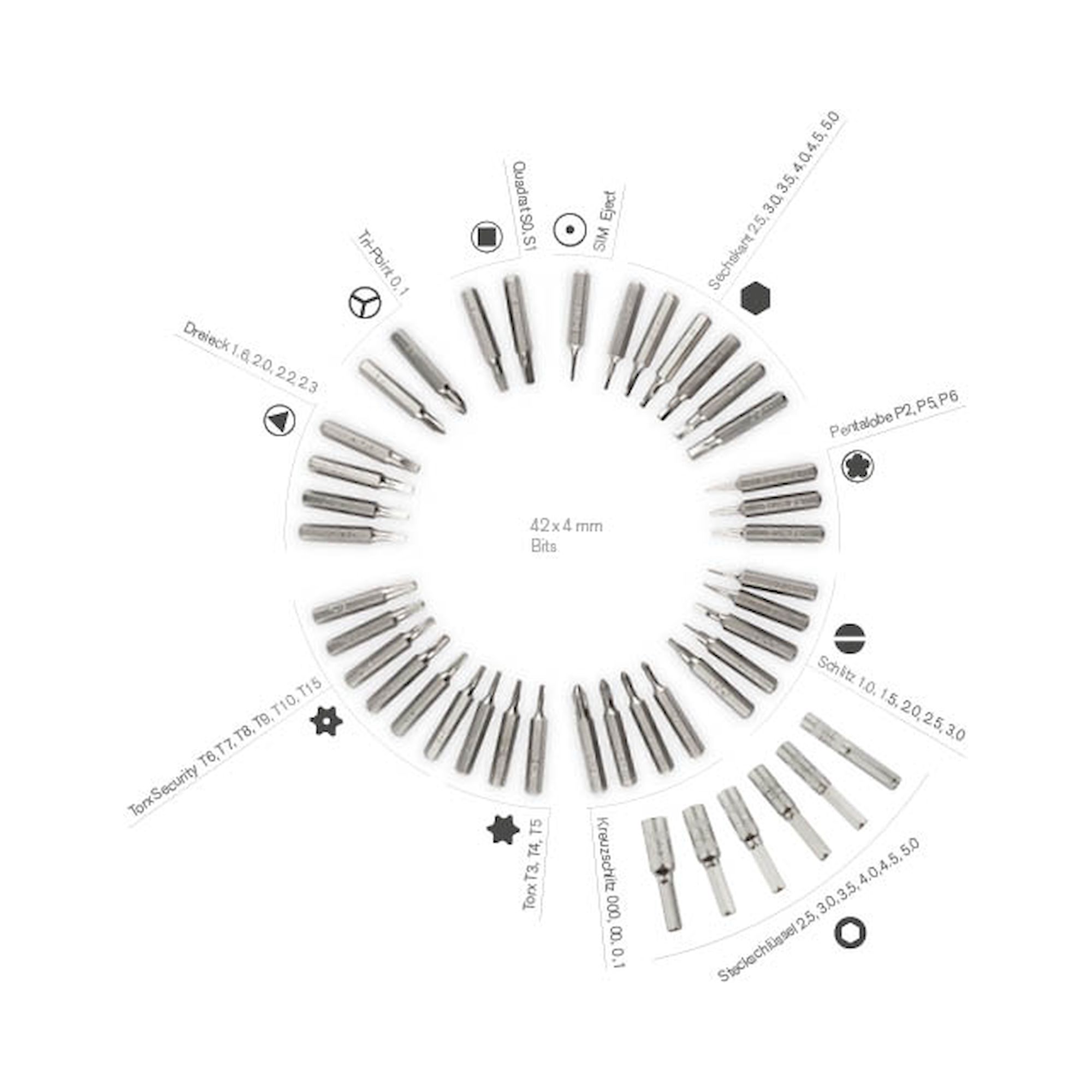 Bernstein 6-340-3. Schraubendreher Bit-Satz 42-tlg
