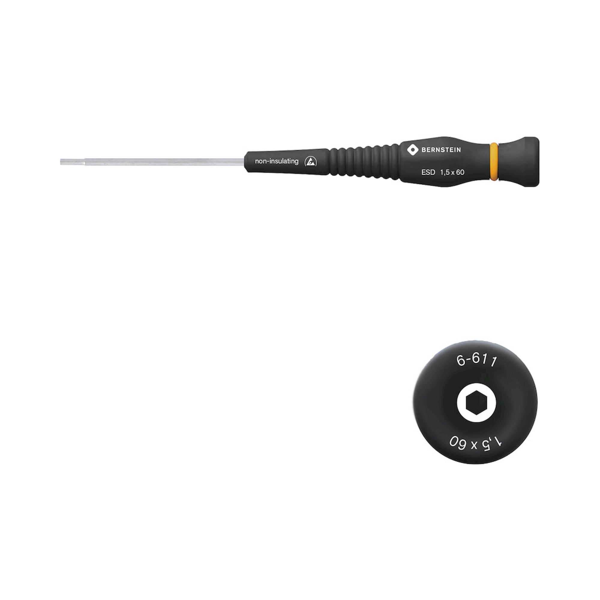 Bernstein 6-611. ESD screwdriver socket wrench hexagon 1.5mm