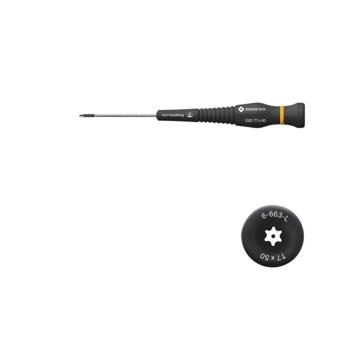 Buy Bernstein 6-663-L. ESD screwdriver Torx T7 with hole: Tools