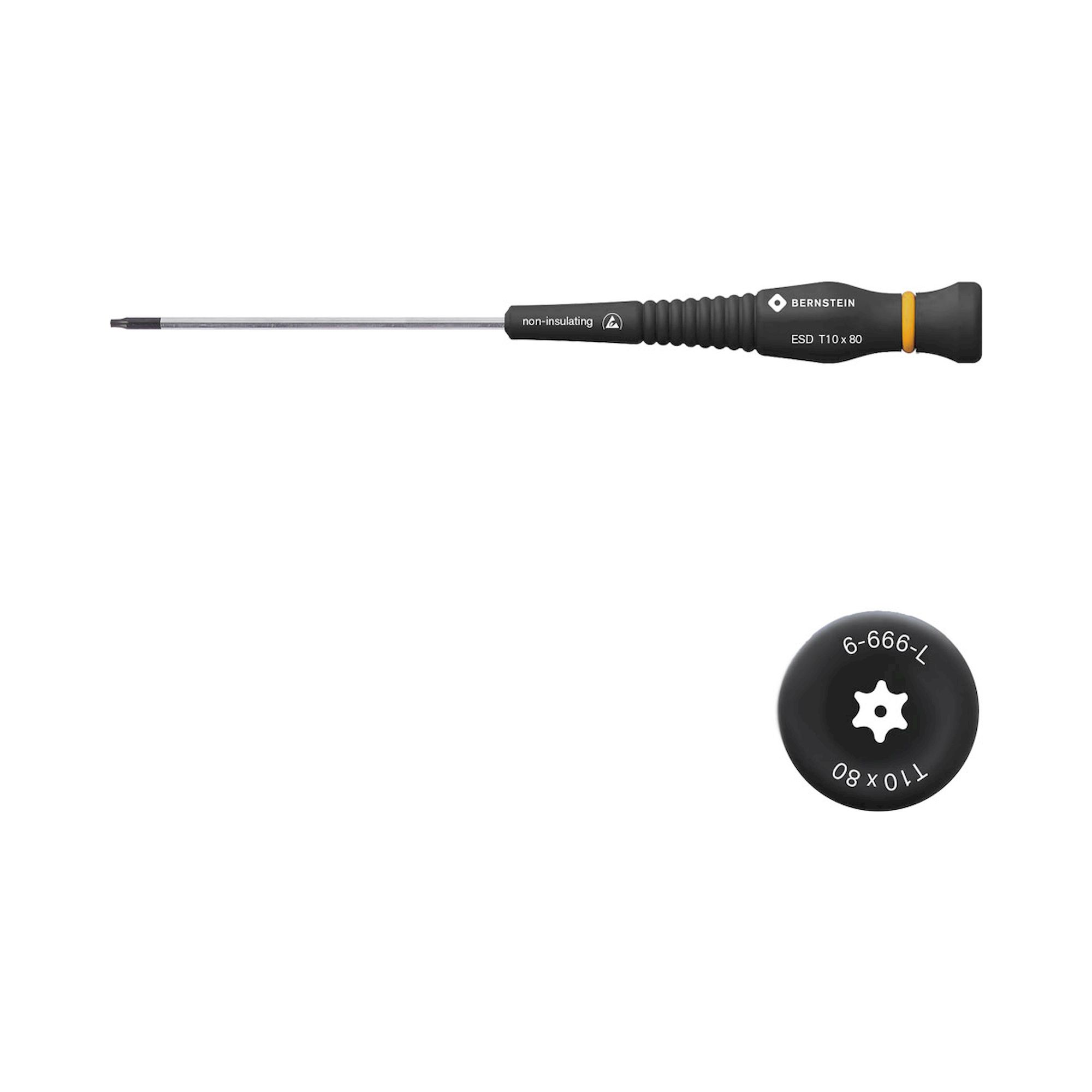 Bernstein 6-666-L. ESD Schraubendreher Torx T10 mit Loch