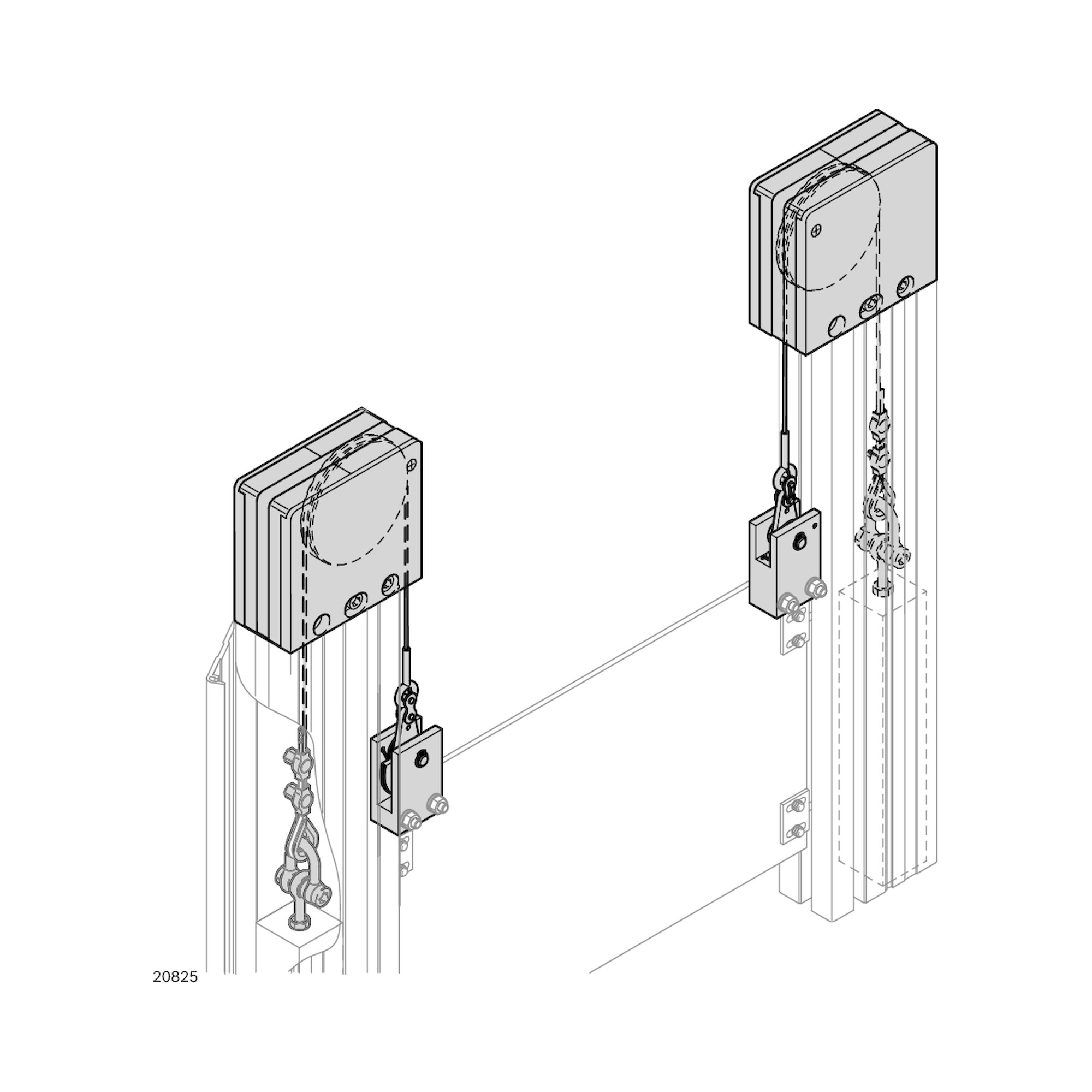 Umlenkblock für Gewichtsausgleich an Hubschranktüren, Profilnut 10 - Bosch Rexroth 3842555566