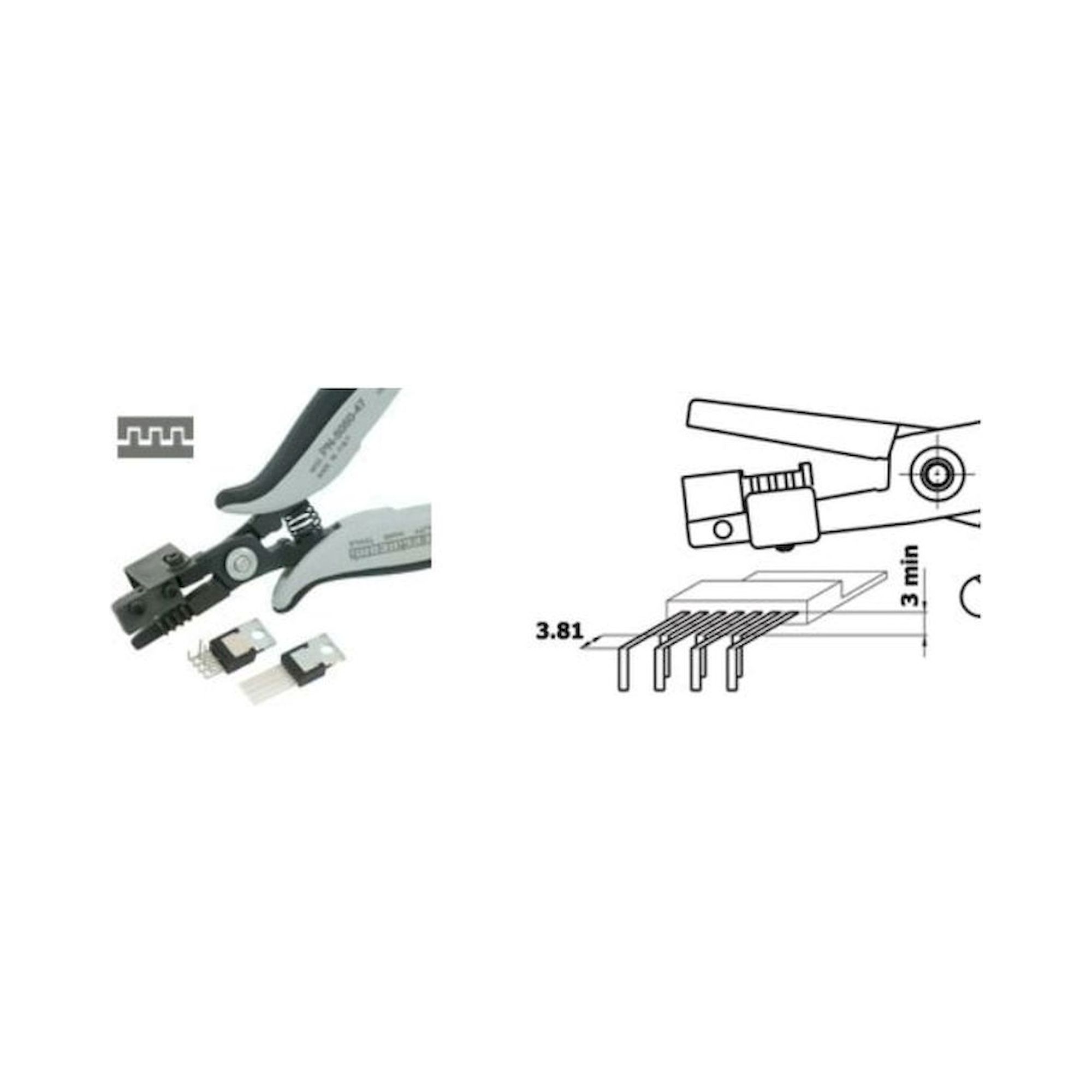 Piergiacomi PN 5050/67 D. Pince ESD à former, pour TO 220