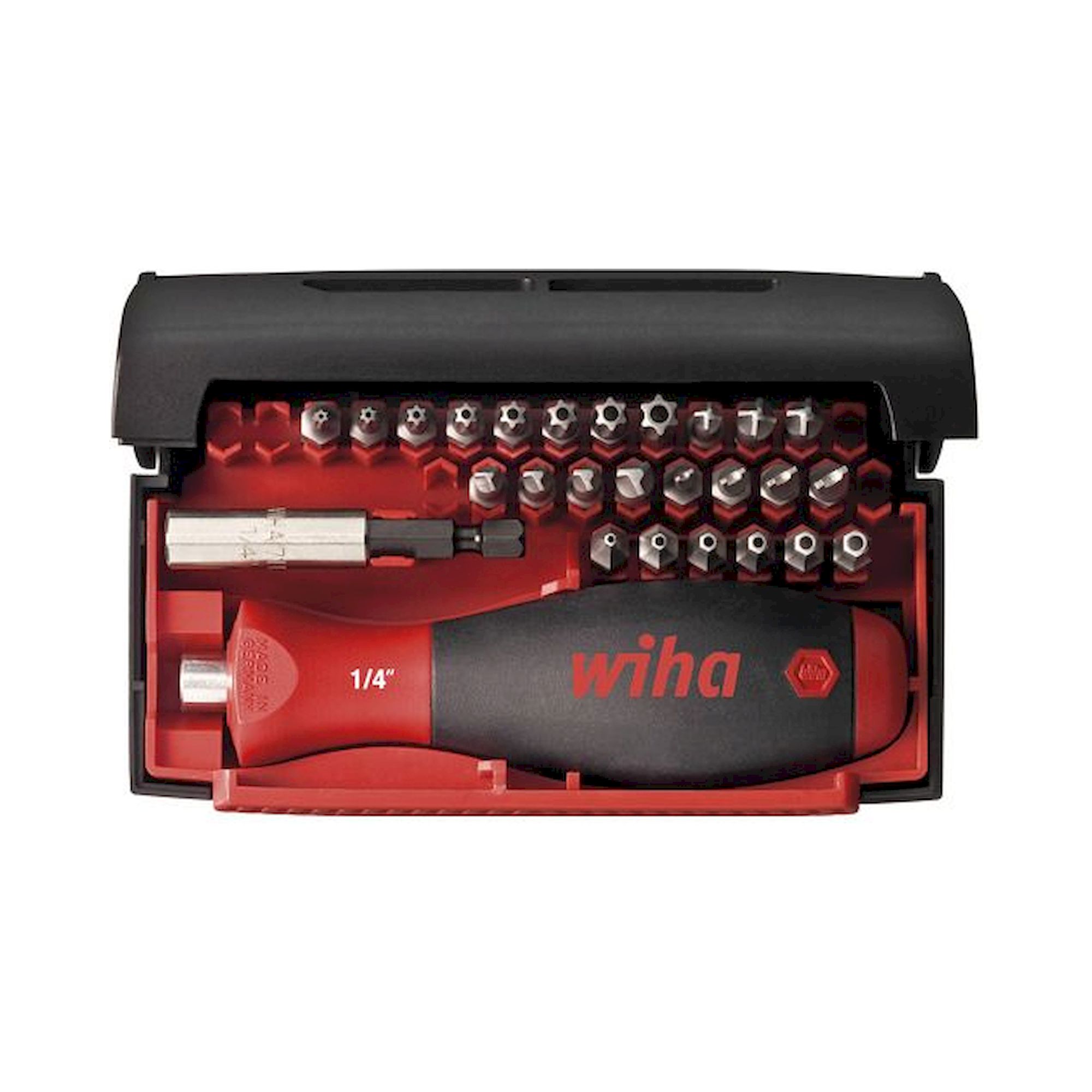 Wiha Bit set Collector Security Standard 25 mm assorted 28-pcs. 1/4" C6,3 incl. box (09393)